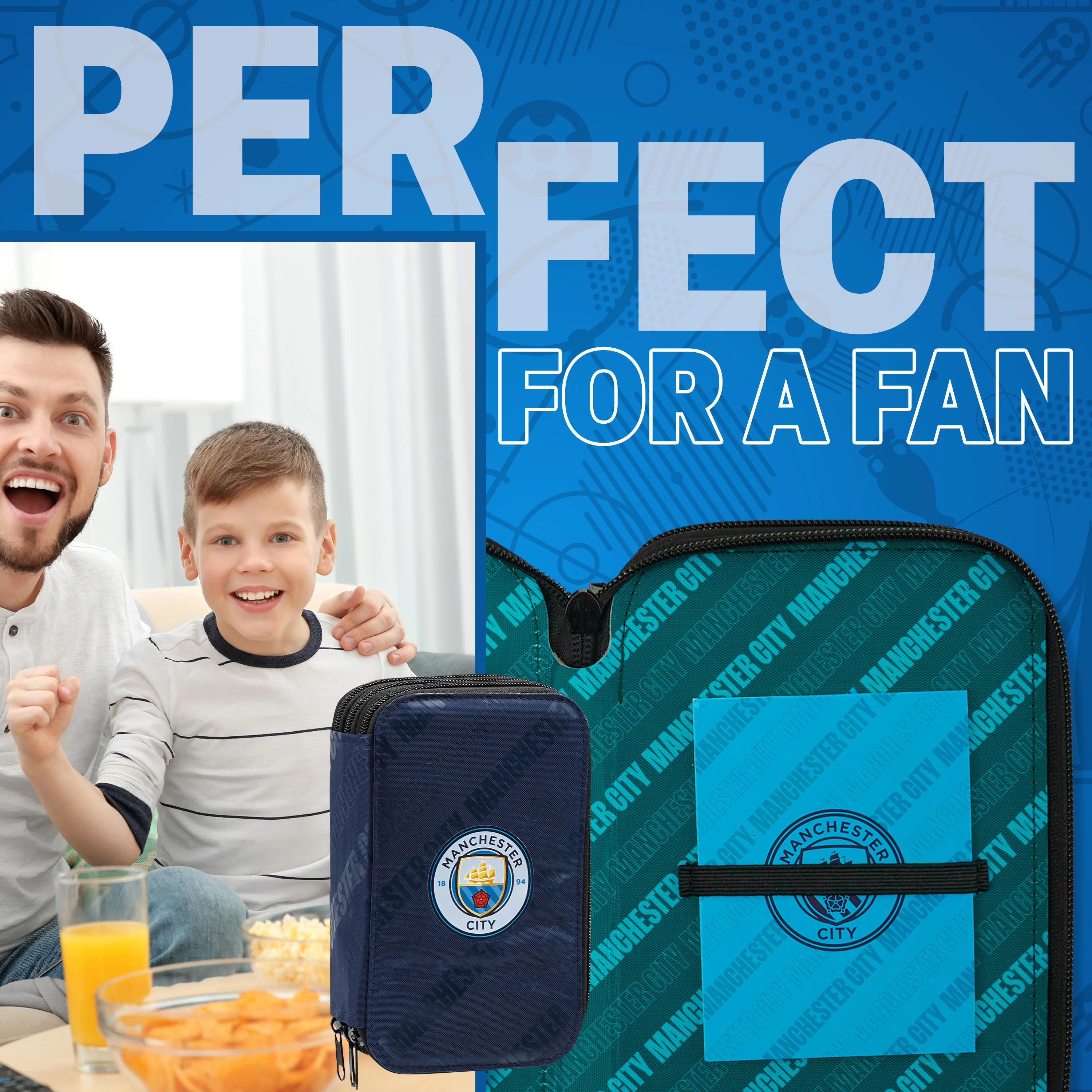 Manchester City F.C. Filled Pencil Case Colouring Stationery Set School Supplies - Image 5