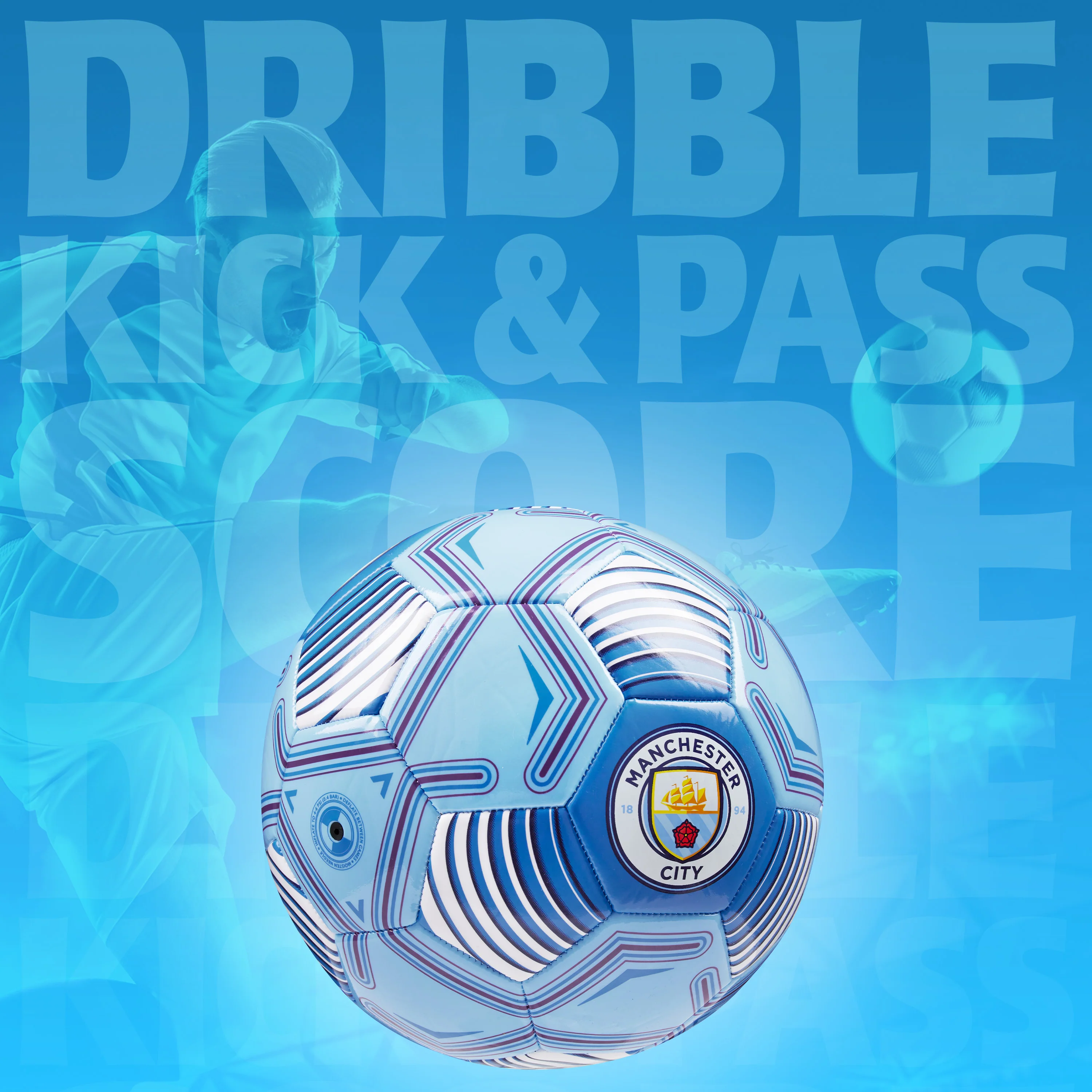 MANCHESTER CITY F.C. Football Soccer Ball for Adults Teenagers Kids Training Football - Image 3