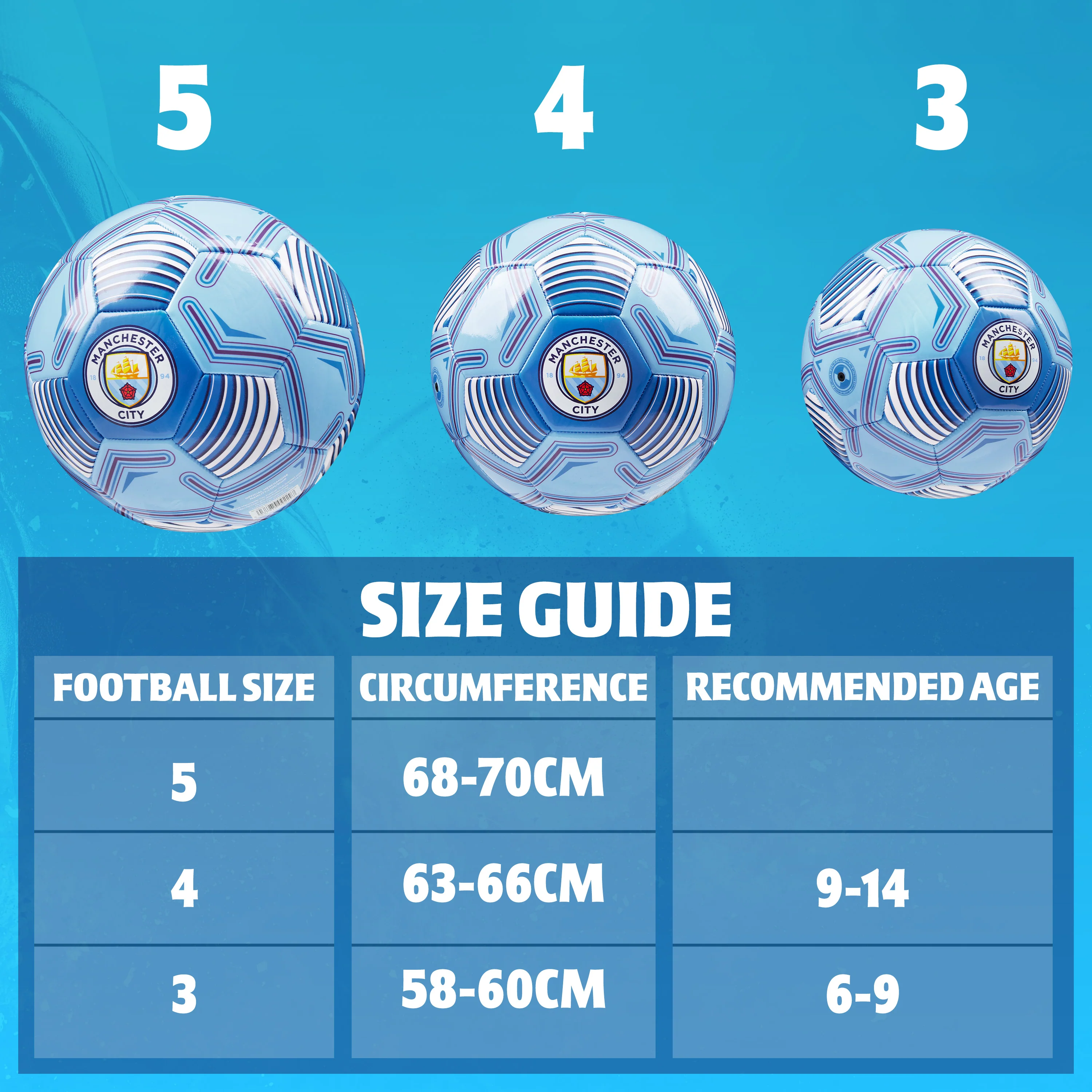 Manchester City F.C. Football Soccer Ball for Adults & Teenagers - Size 4 - Image 6