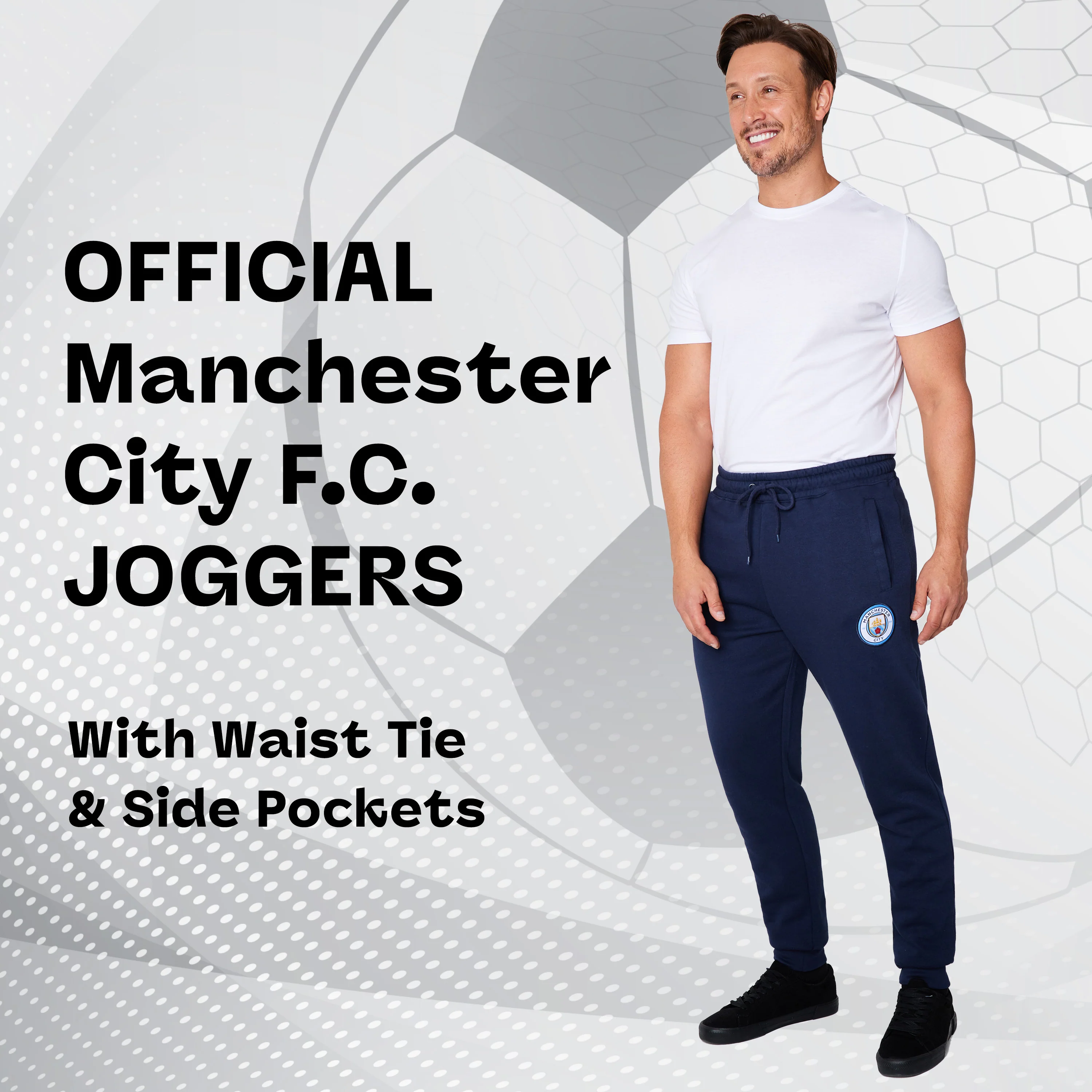 Manchester City F.C. Mens Sweatpants with 2 Pockets and Cuffed Ankles - Image 3