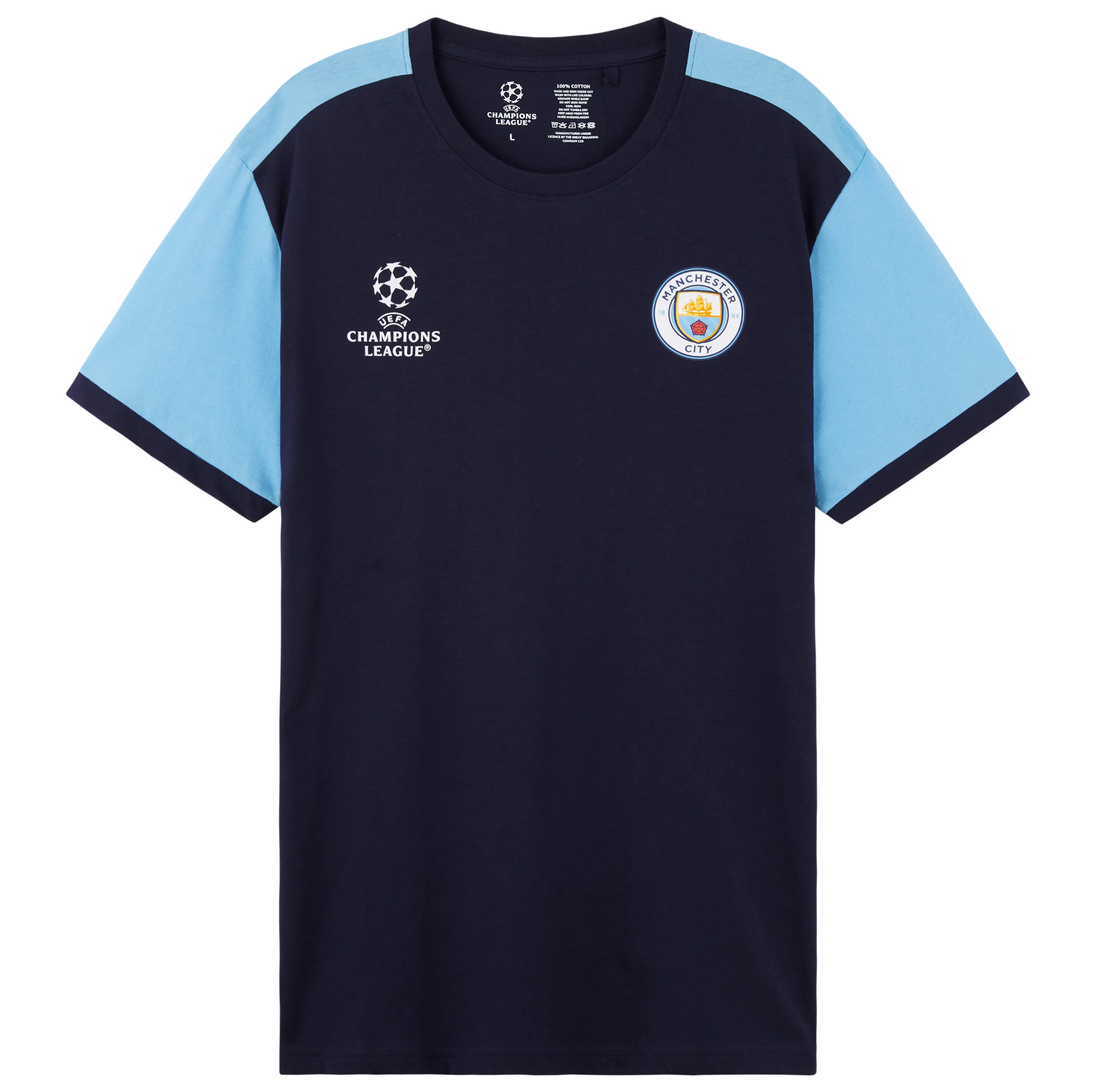 MANCHESTER CITY F.C. Men's T-Shirts, Short Sleeve Soft Crew Neck Football Shirt