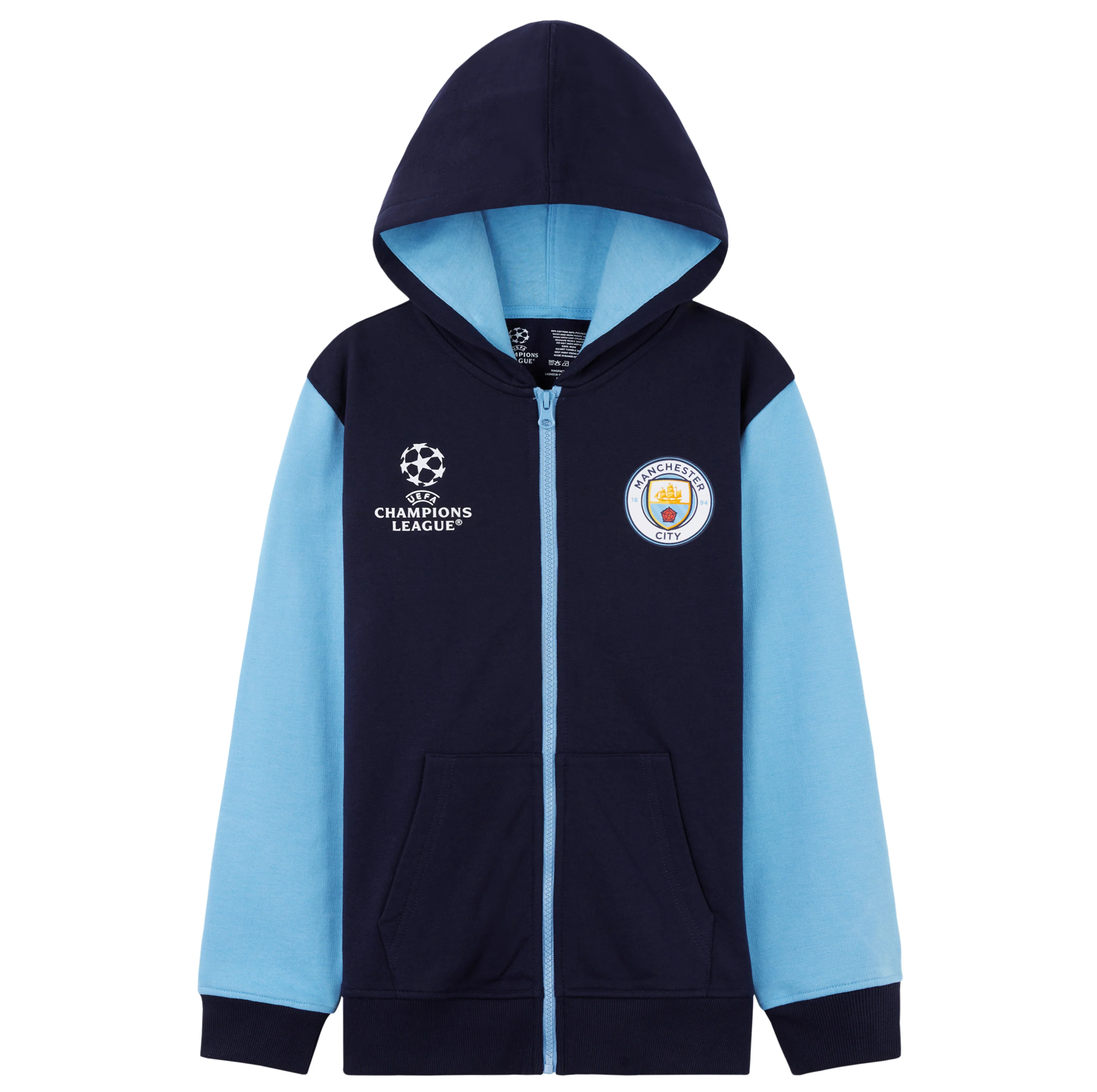 MANCHESTER CITY F.C. Zip Up Boys' Hoodies Teens Hooded Sweatshirt Man City Gifts
