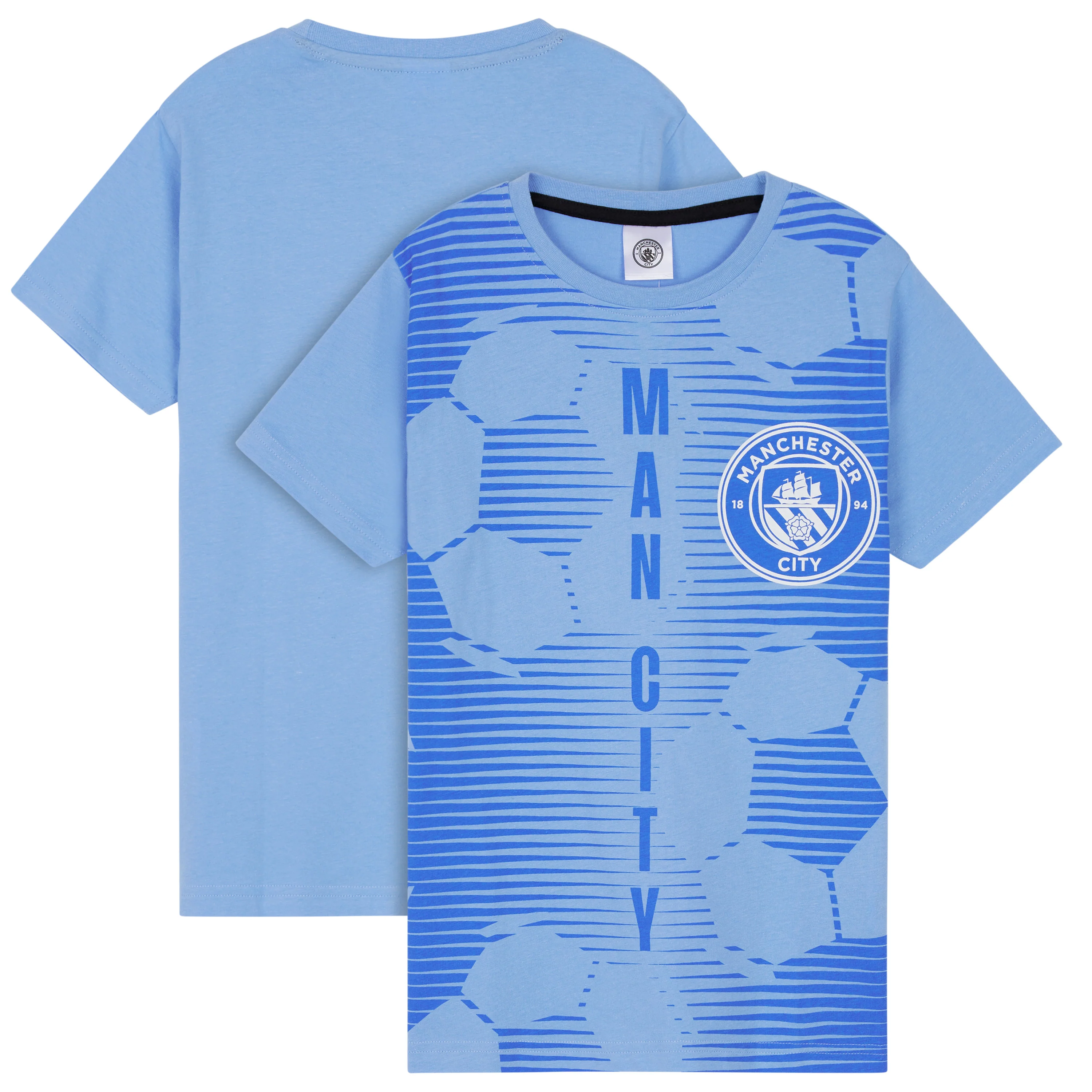 MANCHESTER CITY FC Boys Pyjamas Set - Nightwear PJs for Kids Teenagers Loungewear - Image 3