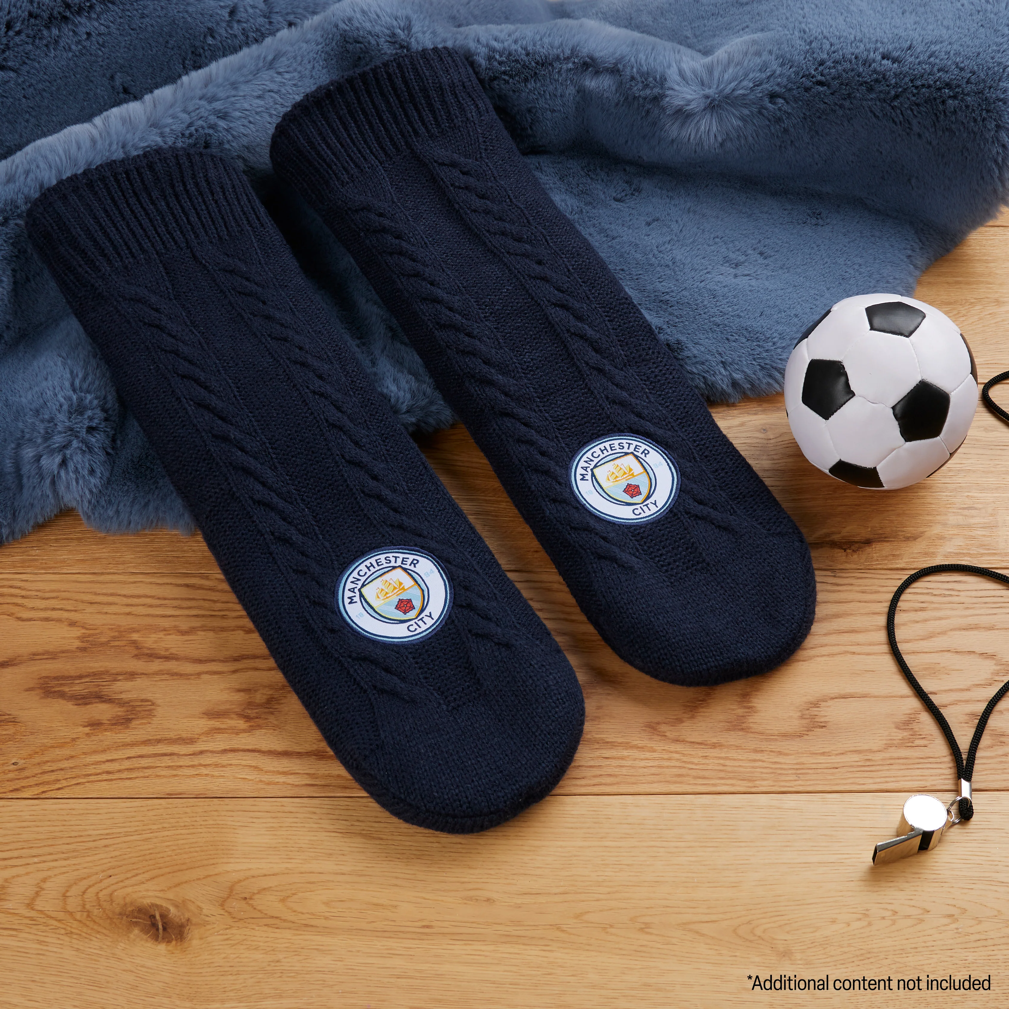 MANCHESTER CITY FC Slipper Socks for Men and Teenagers - Soft Warm Non Slip - Image 2