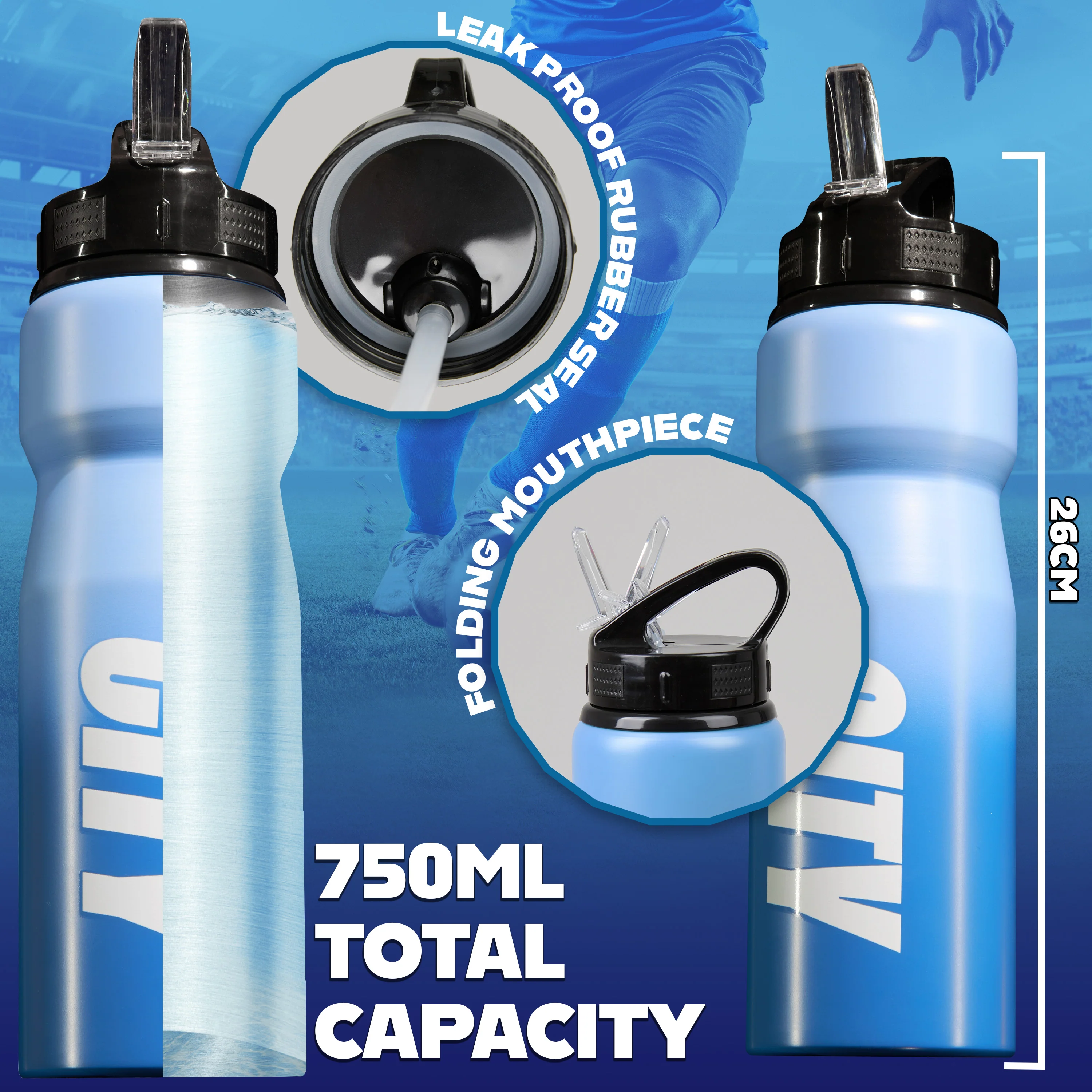 Manchester City FC Water Bottle with Straw - Image 6
