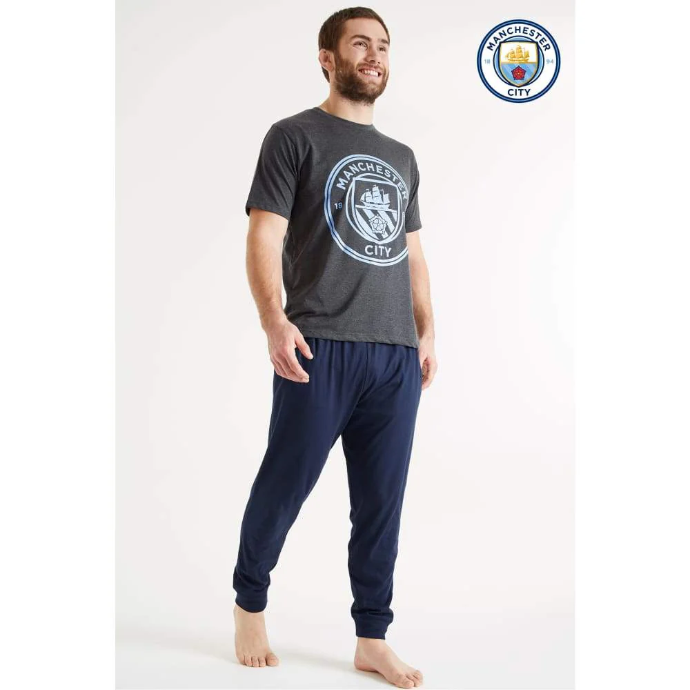 Manchester City Mens Pyjamas Set, Long Cotton Pjs, Men Football Gifts - Image 5