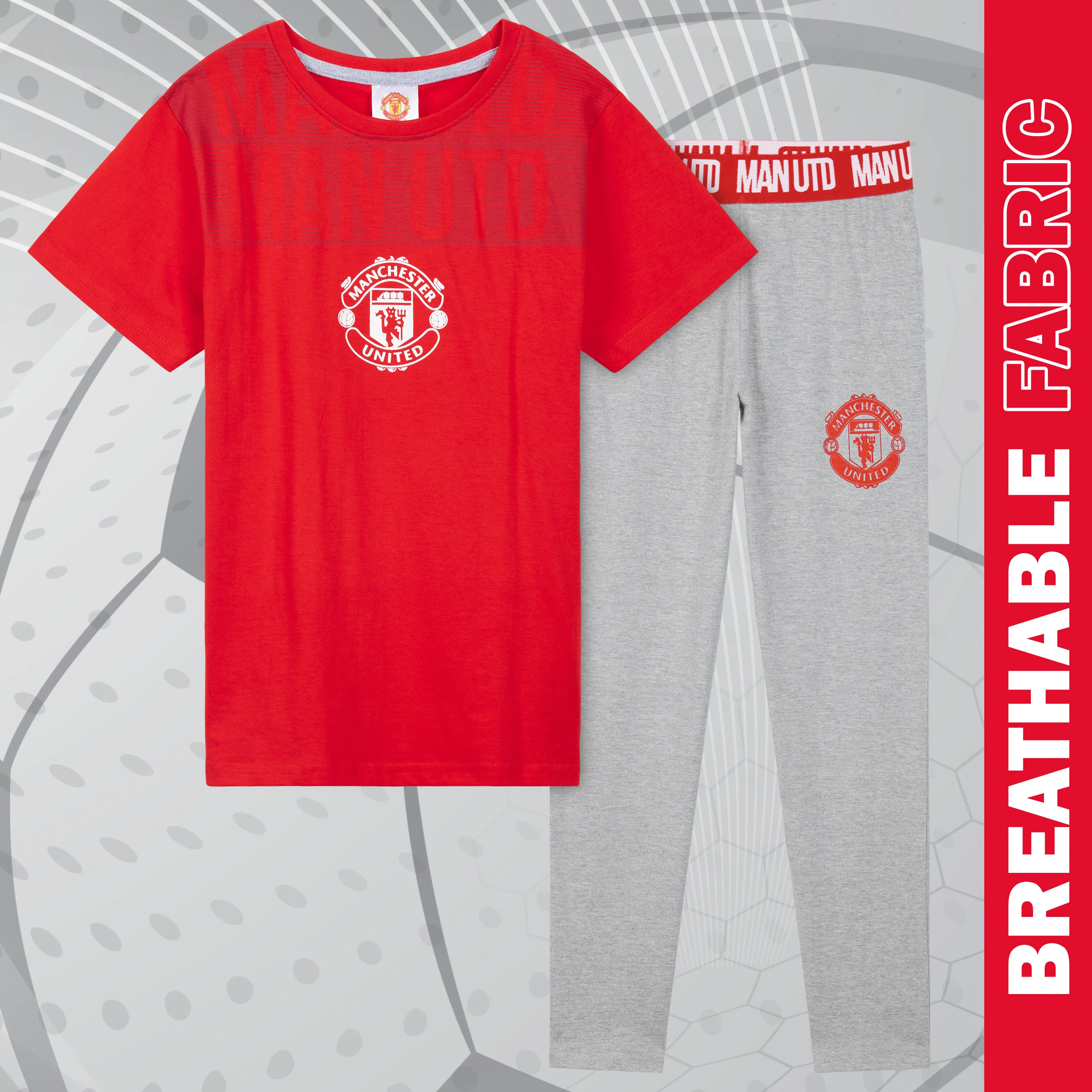 Manchester United F.C. Boys Pyjamas Set, Comfy 2 Piece Nightwear Set, Boys Gifts - Image 5