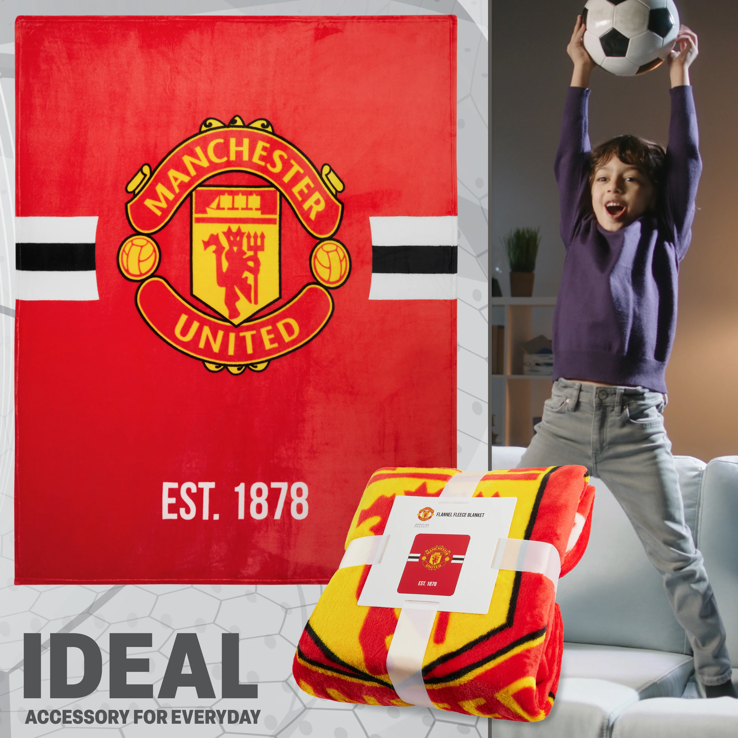 Manchester United F.C. Fleece Bed Blanket - Image 5