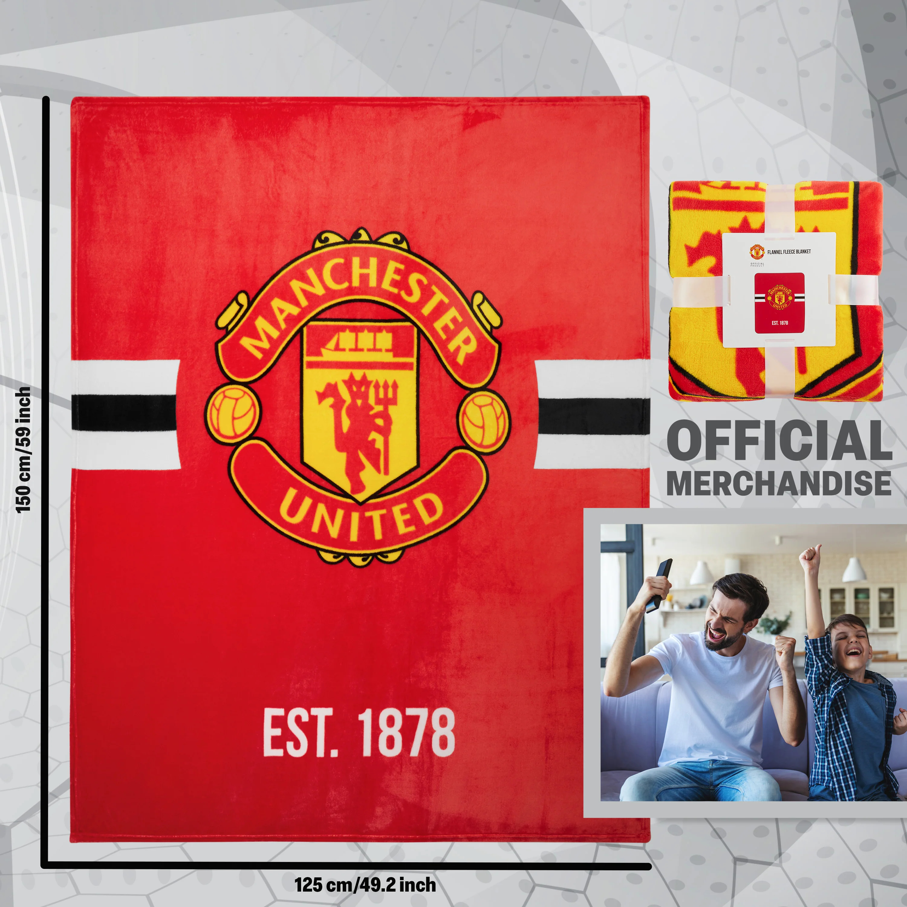 Manchester United F.C. Fleece Bed Blanket - Image 6