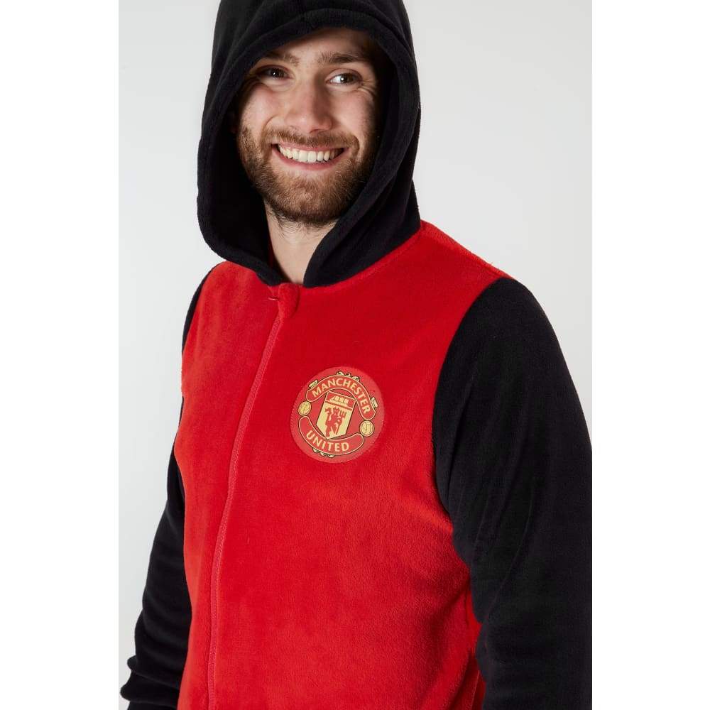Manchester United F.C. Mens Pyjamas, Fleece Mens Onesies, Football Gifts for Men - Image 4