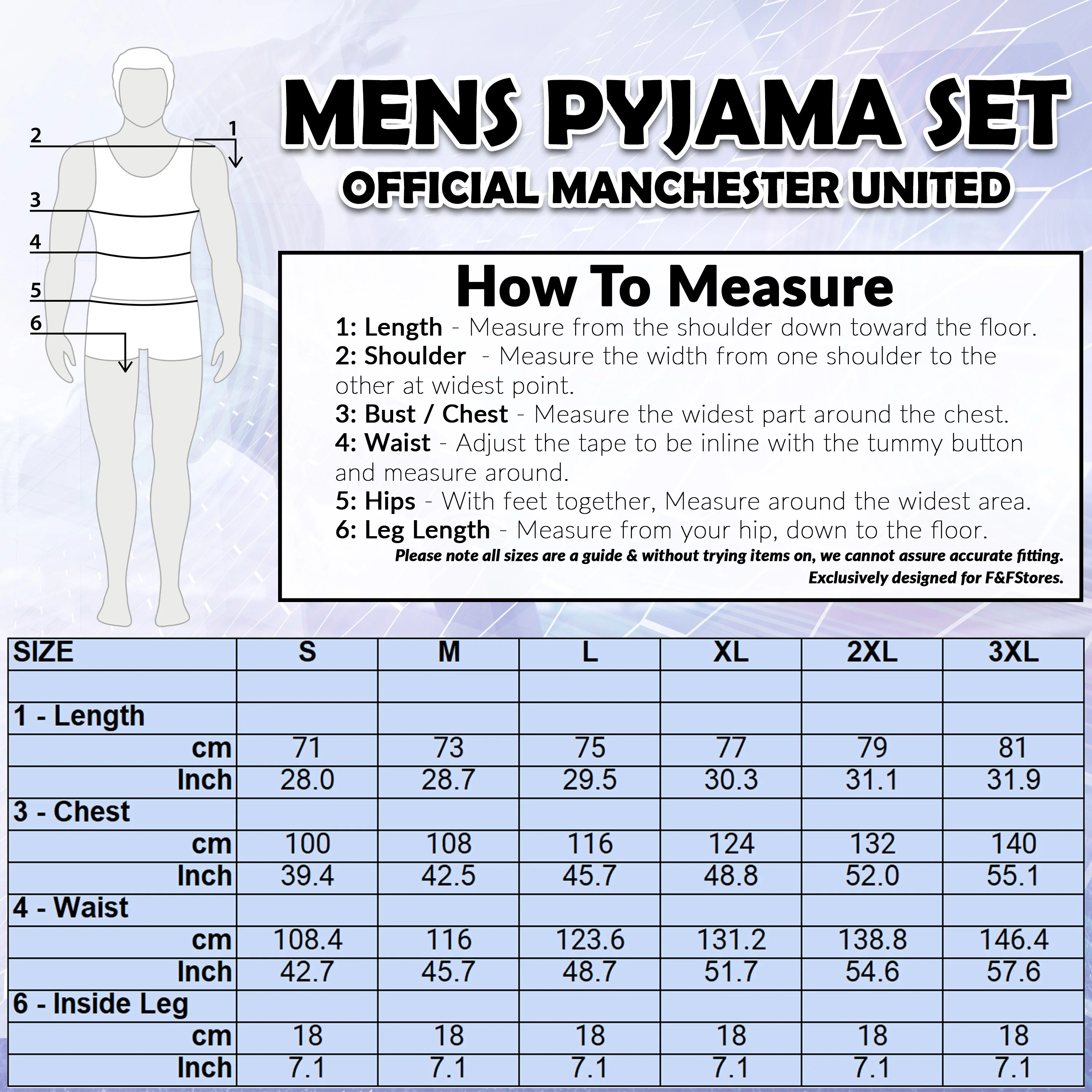 Manchester United F.C. Mens Short Pyjamas Set, Breathable 2 Piece Lounge Wear - Image 6