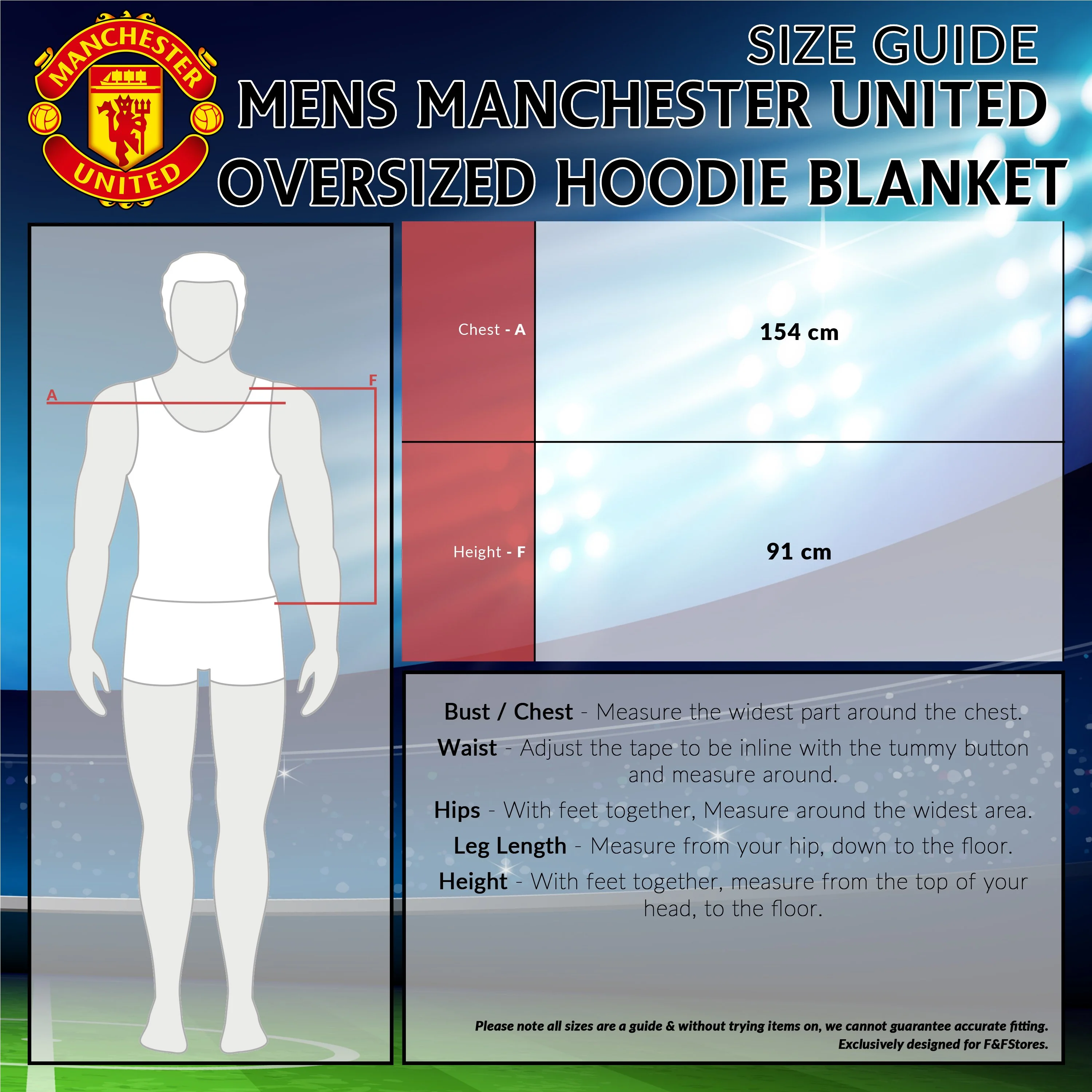 Manchester United F.C. Oversized Hoodie Blanket For Men, Man U Football Gifts - Image 7