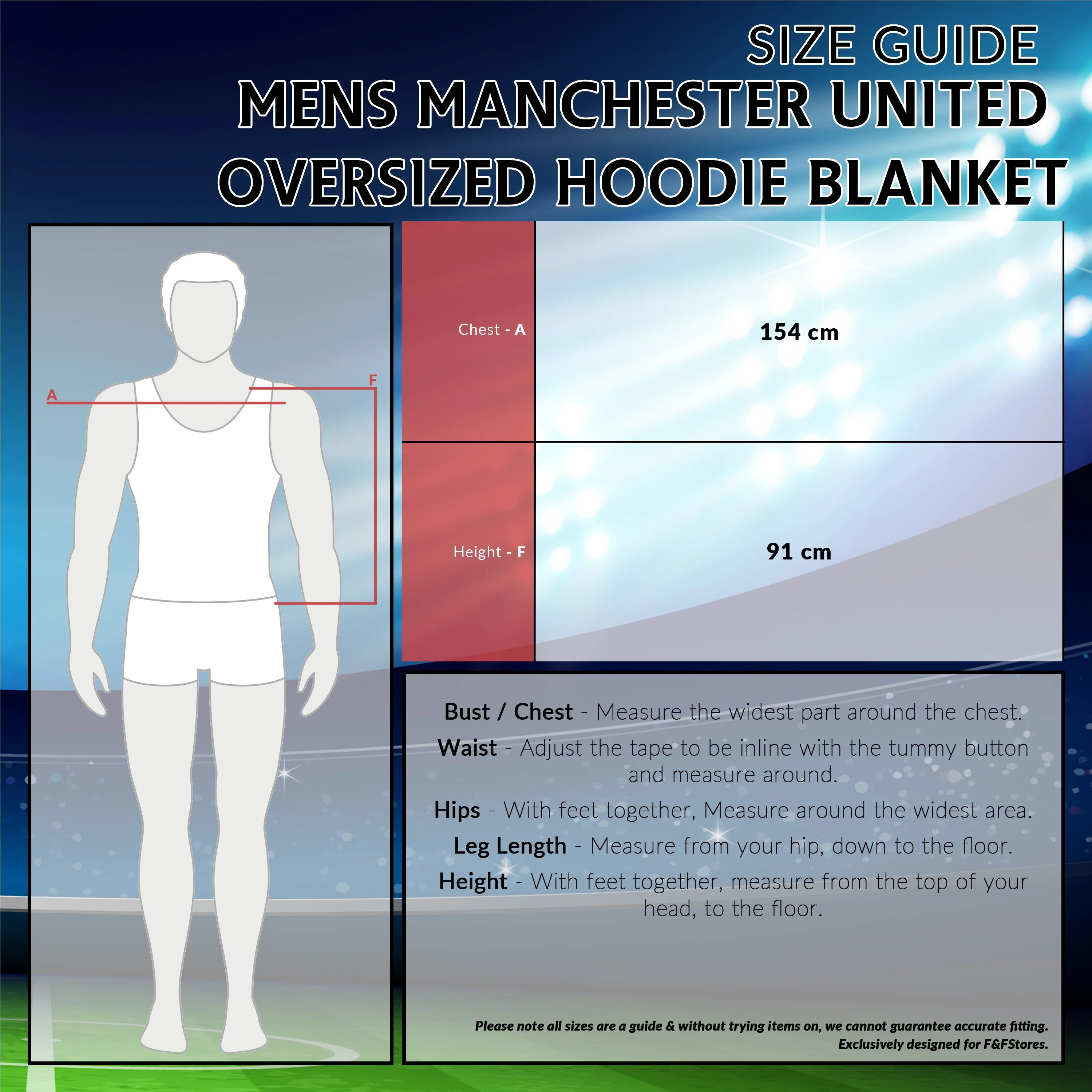 Manchester United F.C. Oversized RED Hoodie Blanket For Men, Man U Football Gifts - Image 7