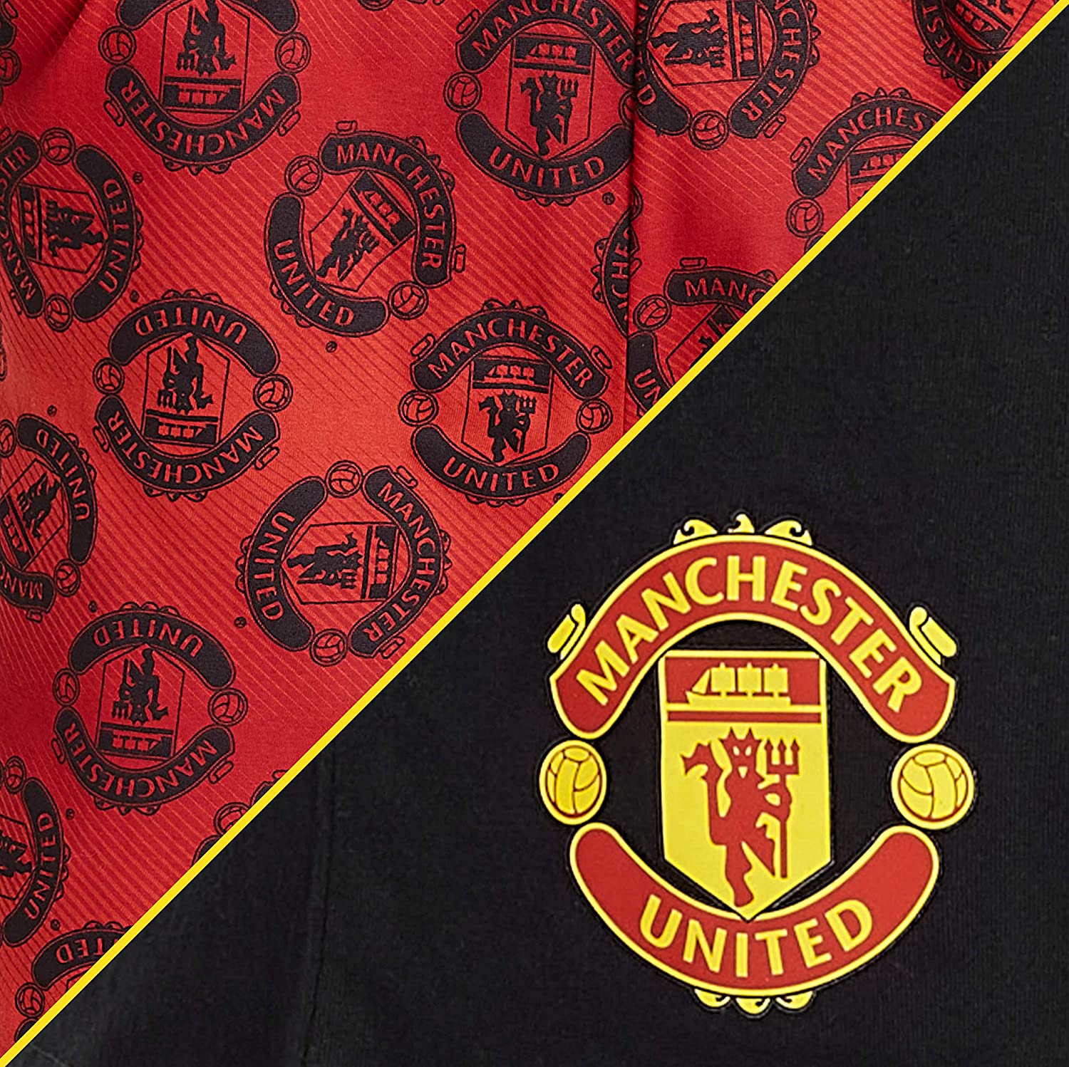 Manchester United F.C. Shorts, Black and Red with Elastic Waist for Men - Image 4