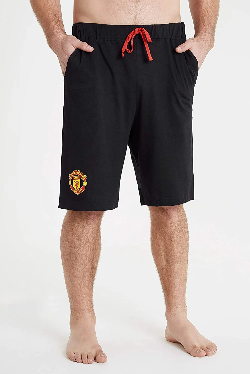 Manchester United F.C. Shorts, Black and Red with Elastic Waist for Men - Image 5