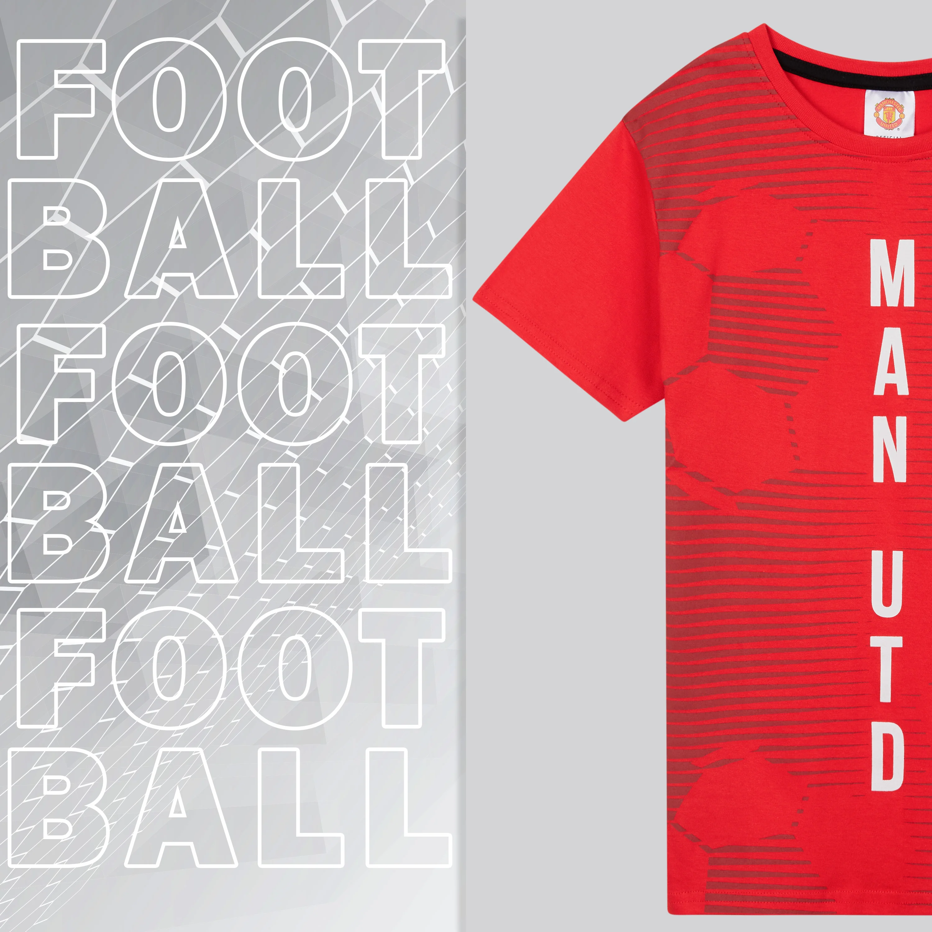 Manchester United Short Pyjama for Boys (UK, Age, 9 Years, 10 Years, Regular, Red/Black) - Image 3