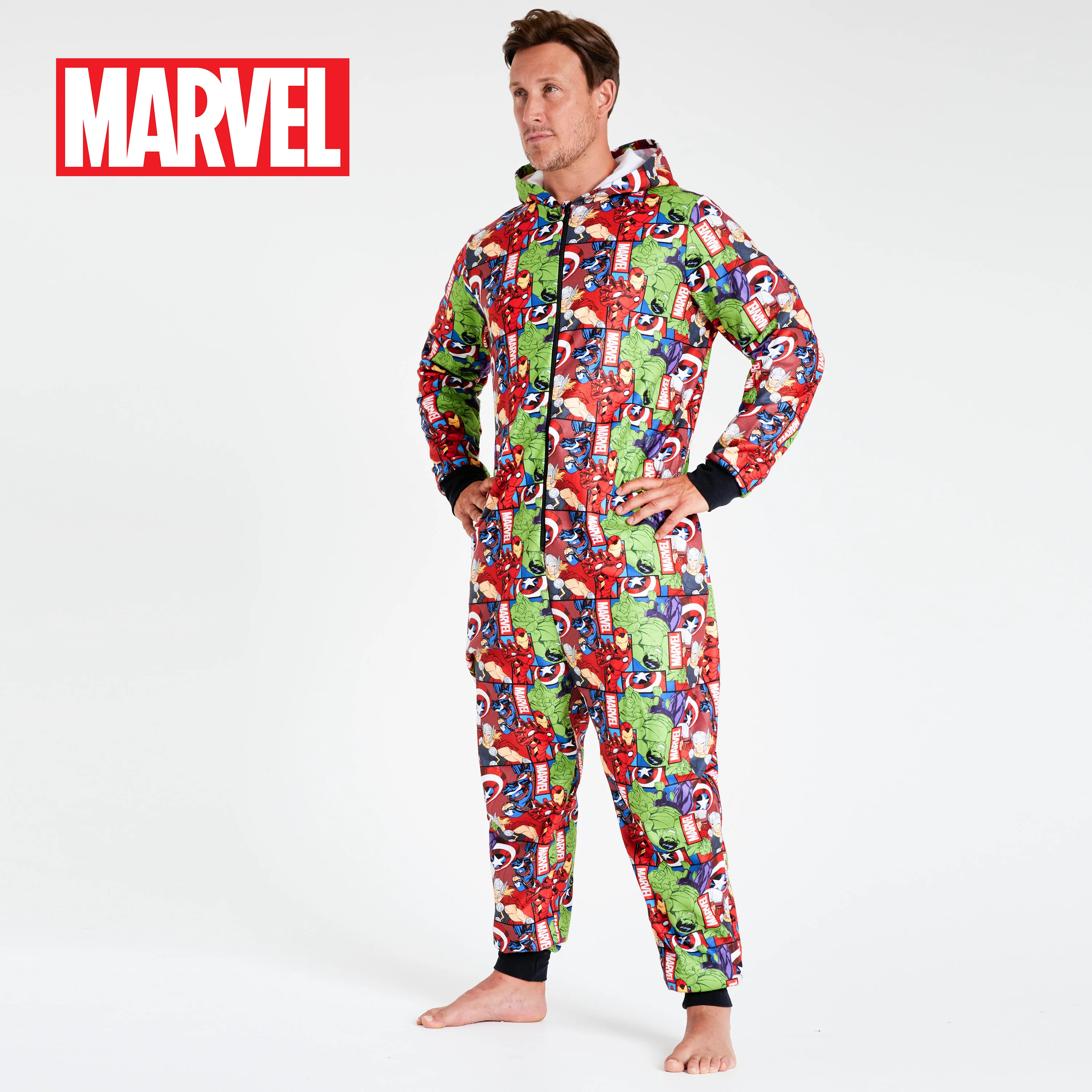 Marvel Adult Onesie for Men - Avengers AOP Onesie for Men - Image 3
