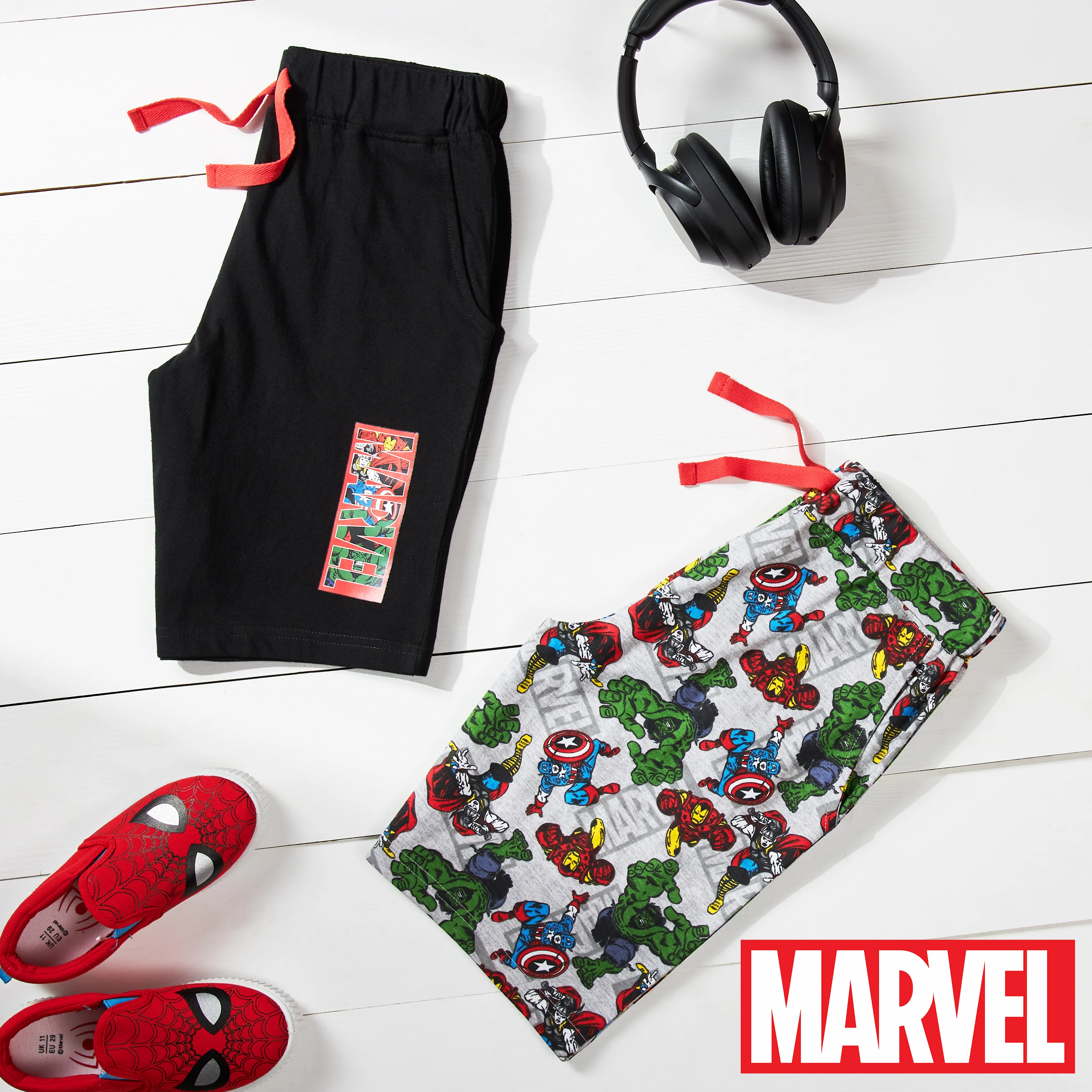 Marvel Avengers Boys Shorts, 2 Pack for Boys Teenagers - Image 2