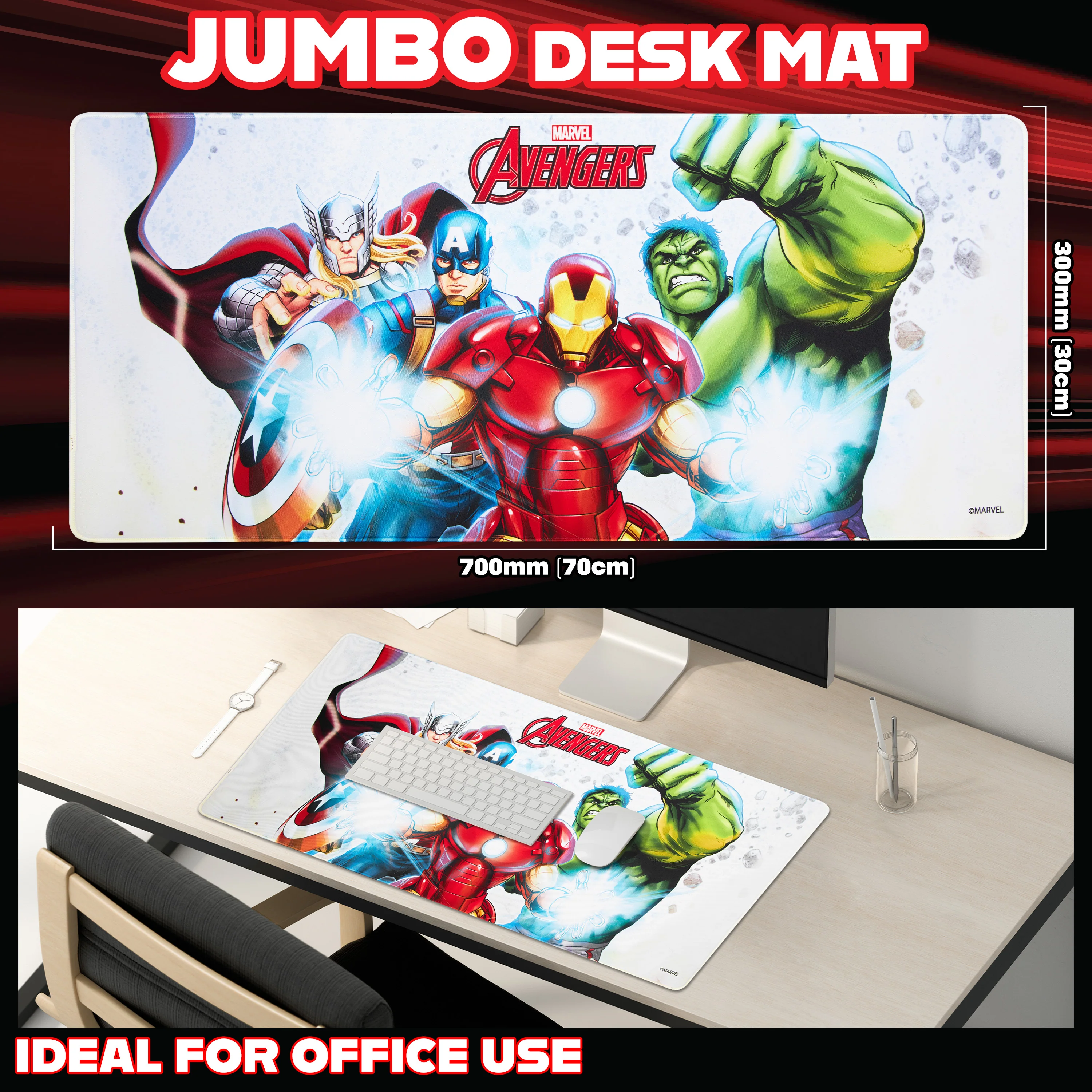 Marvel Avengers Desk Mat, Large Mouse Mat - Avengers - Image 3