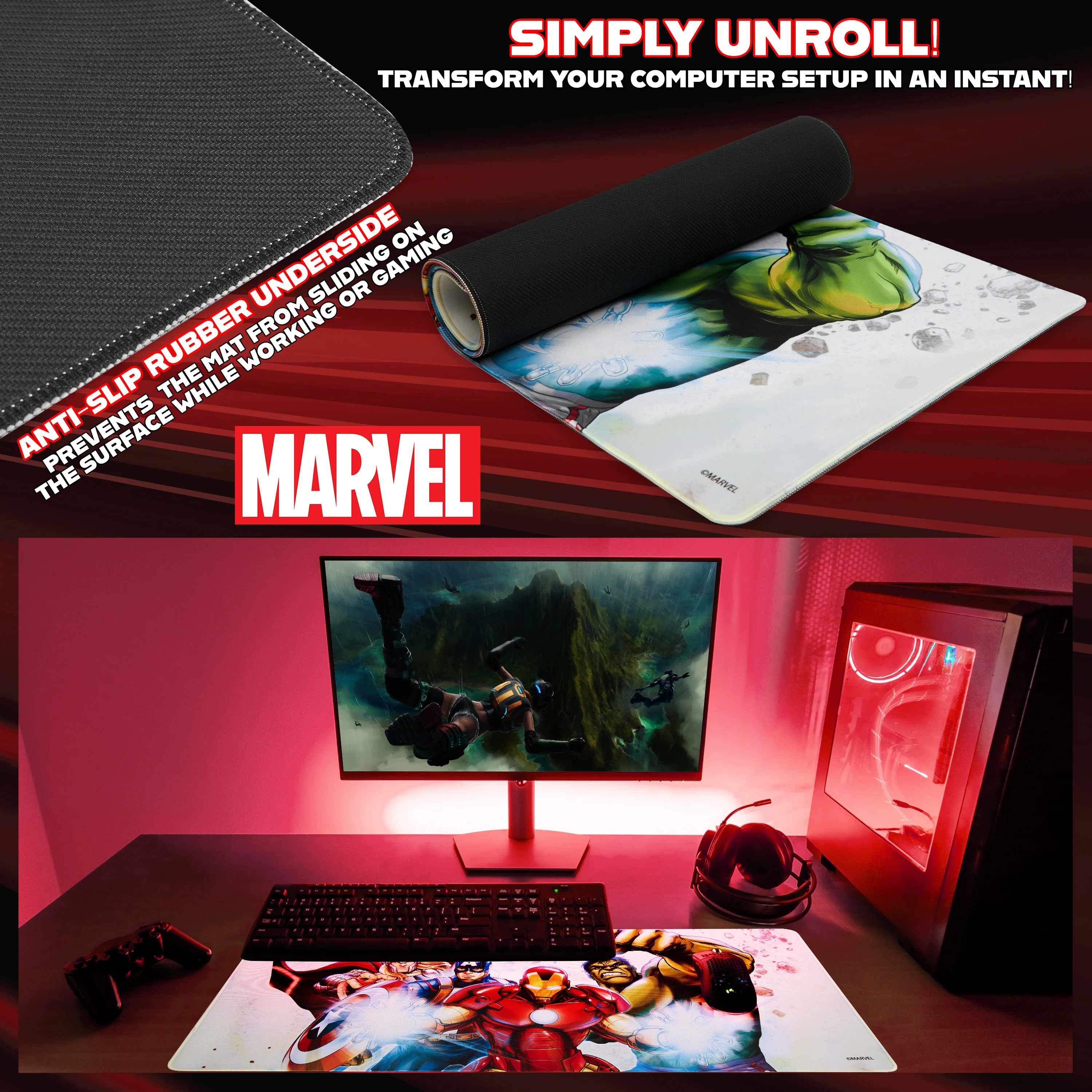 Marvel Avengers Desk Mat, Large Mouse Mat - Avengers - Image 4