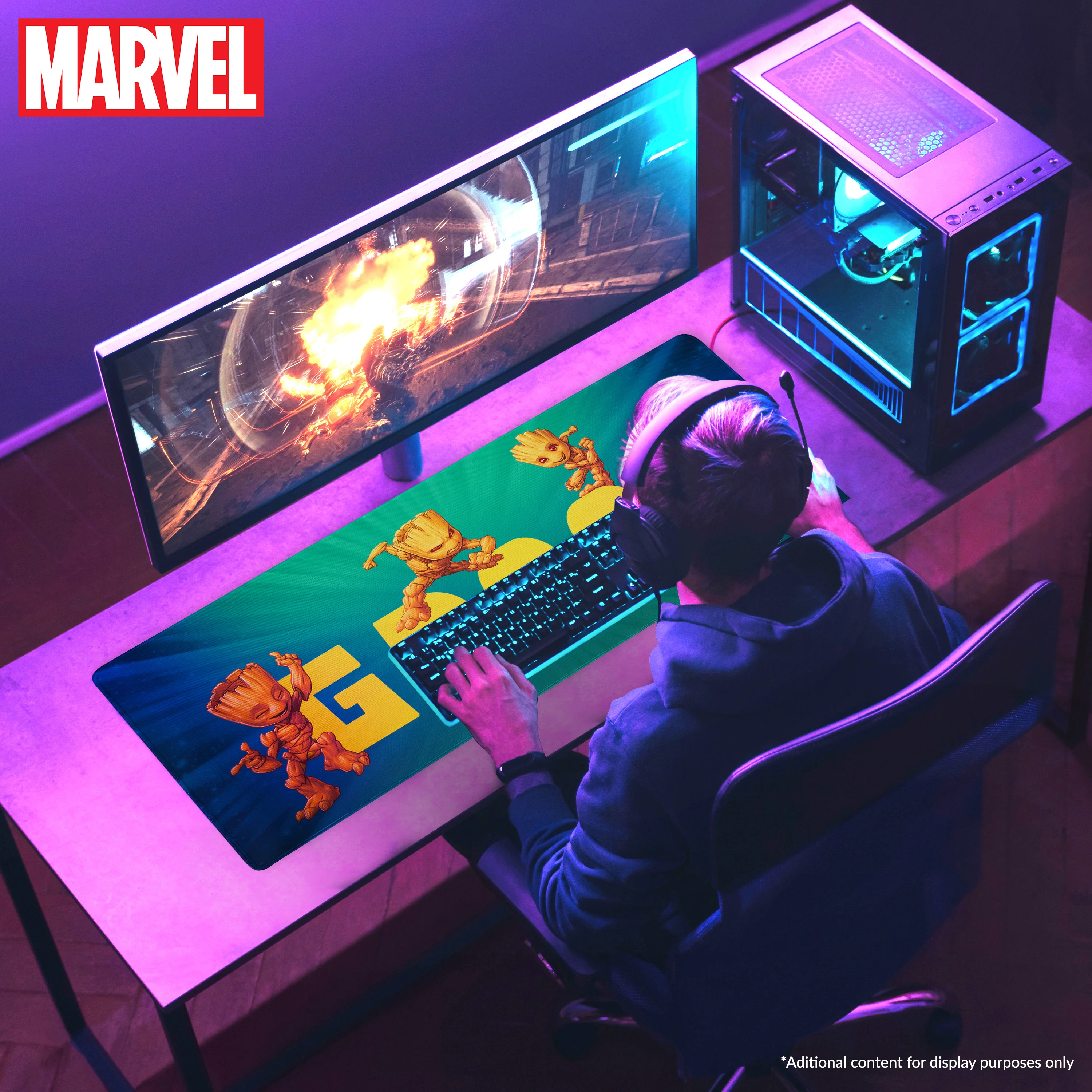 Marvel Avengers Desk Mat, Large Mouse Mat - Green Groot - Image 2