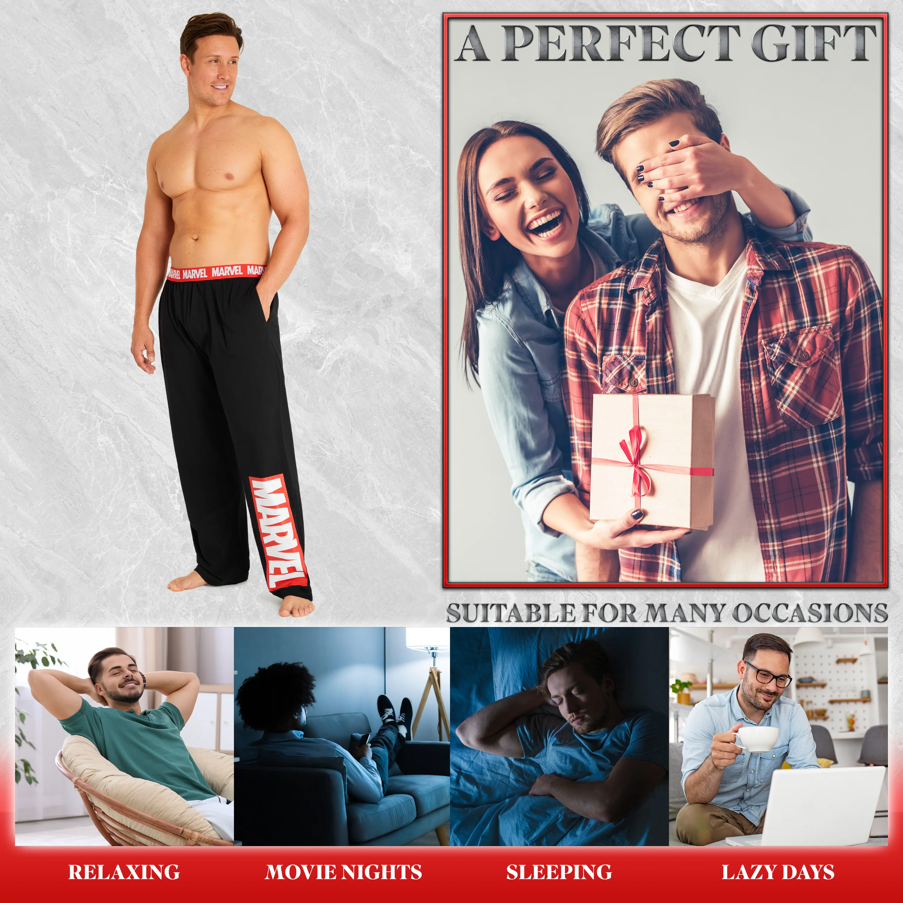 Marvel Avengers Men Teenagers Pyjama Bottoms, Comfy Nightwear Sleepwear - Image 3