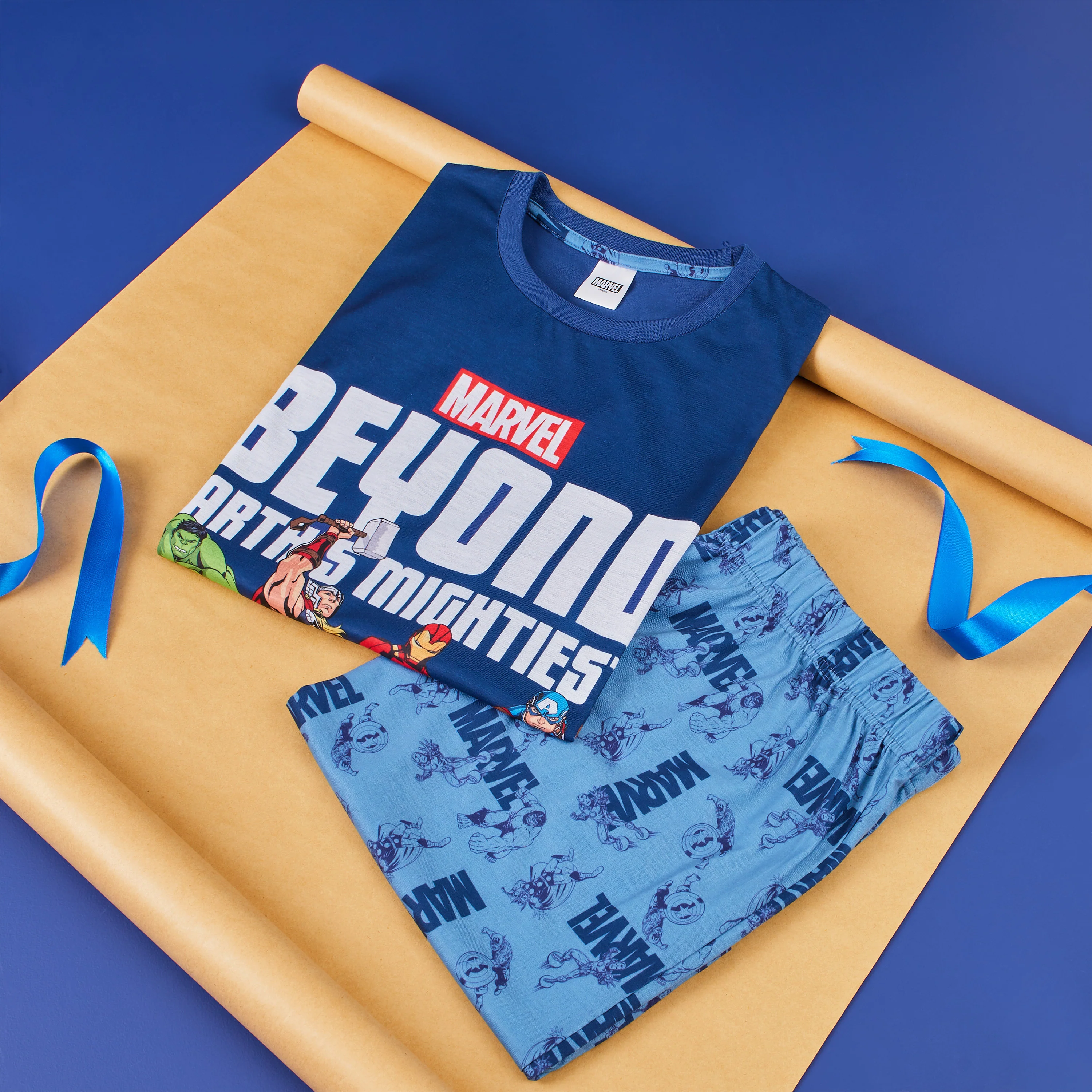 Marvel Avengers Mens Pyjamas Set Short PJs Nightwear Spiderman Lounge Set - Image 2
