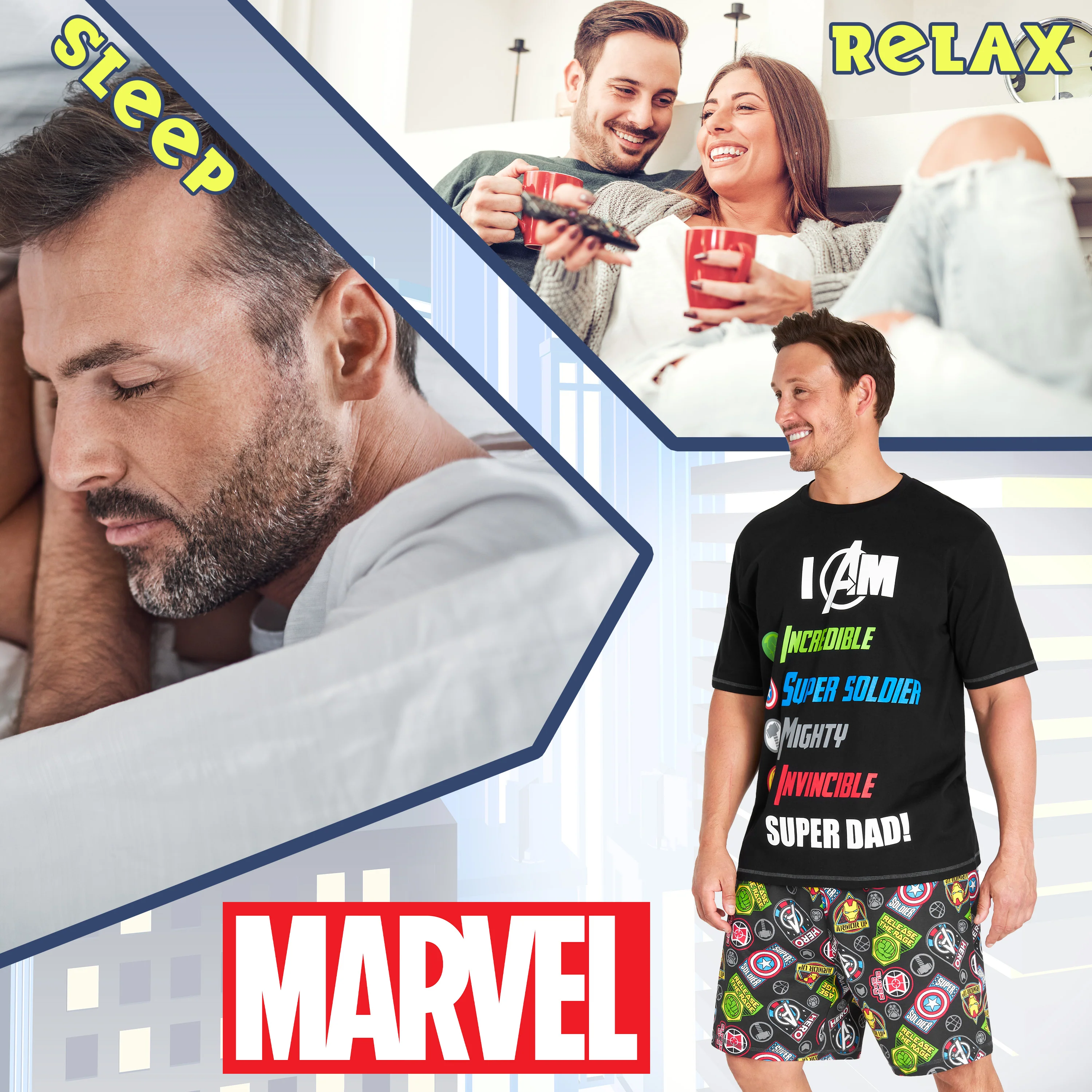 Marvel Avengers Mens Pyjamas Set - Short Sleeve PJs for Men and Teenagers - Image 5