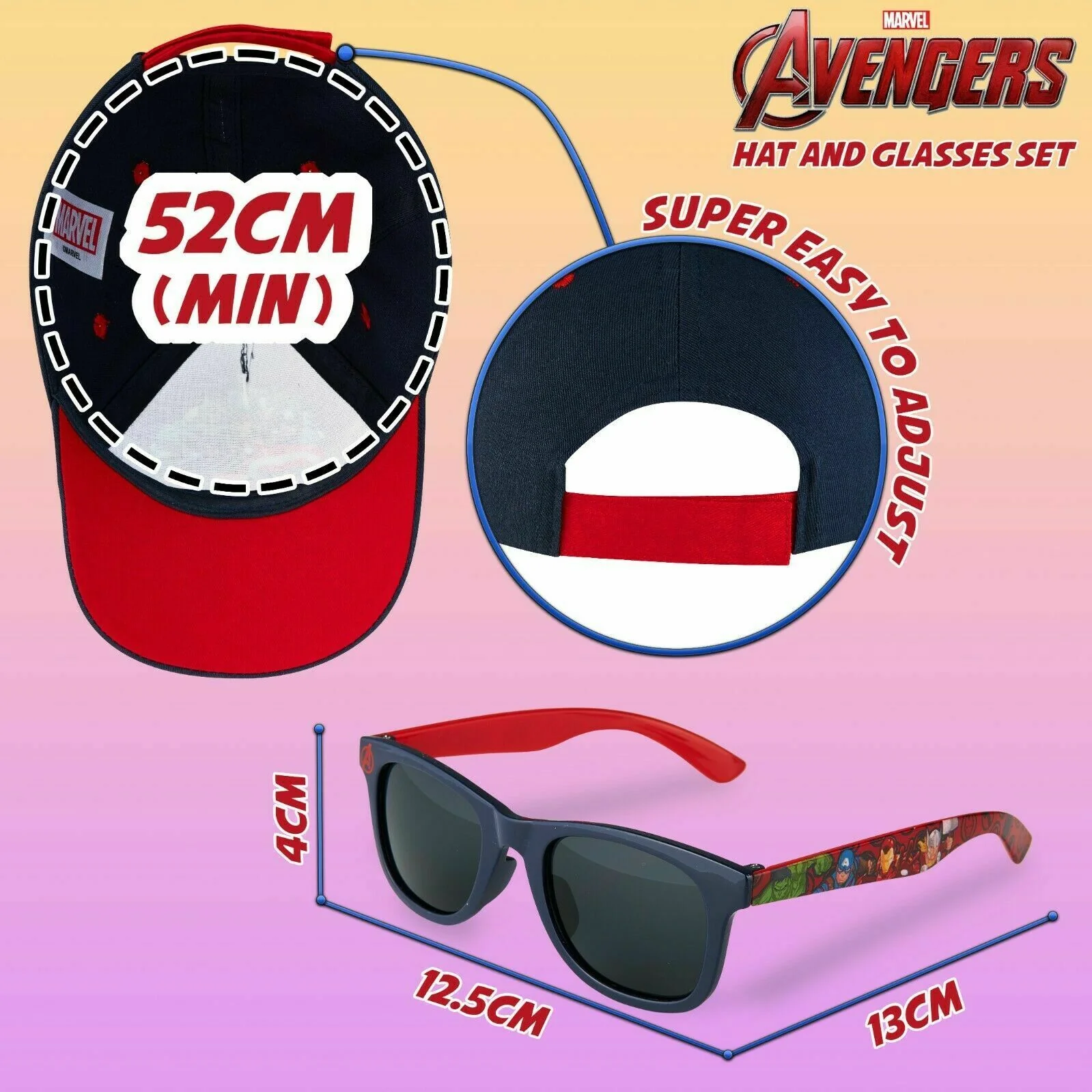 MARVEL Baseball Cap, Spiderman Sunglasses & Boys Caps, Kids Sunglasses & Sun Hat - Image 5