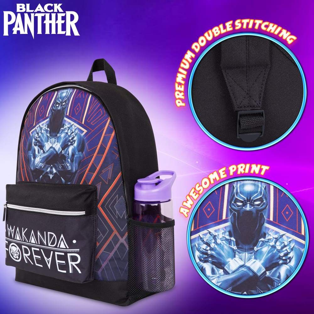 Marvel Black Panther Kids Backpack, Boys Rucksack For School, Travel, Sports - Image 3