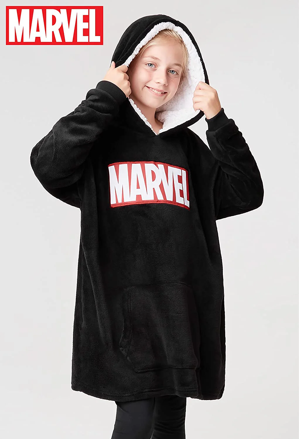 Marvel Blanket Hoodie for Kids - Black - Image 3