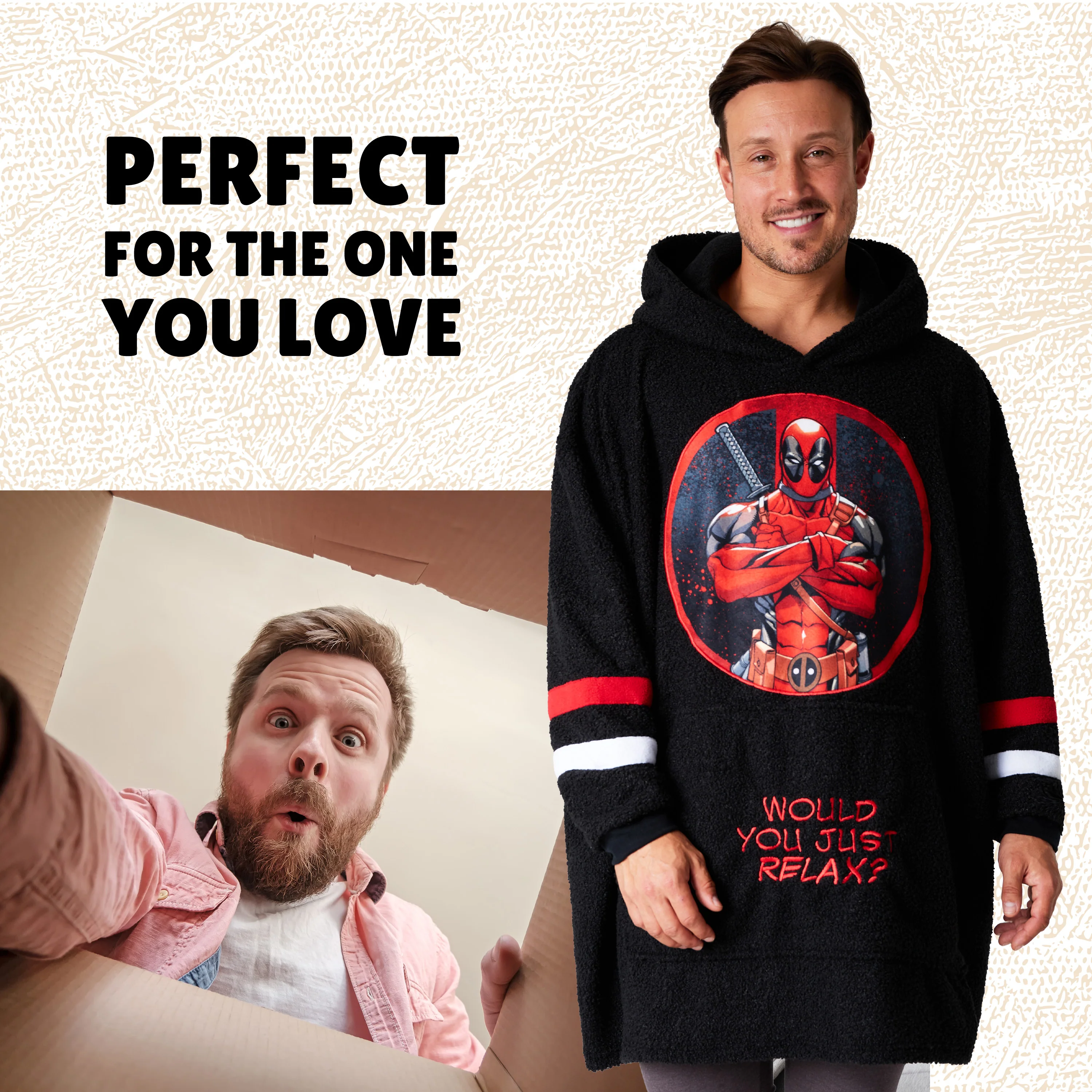 Marvel Blanket Hoodie for Men and Teenagers - Deadpool - Image 3