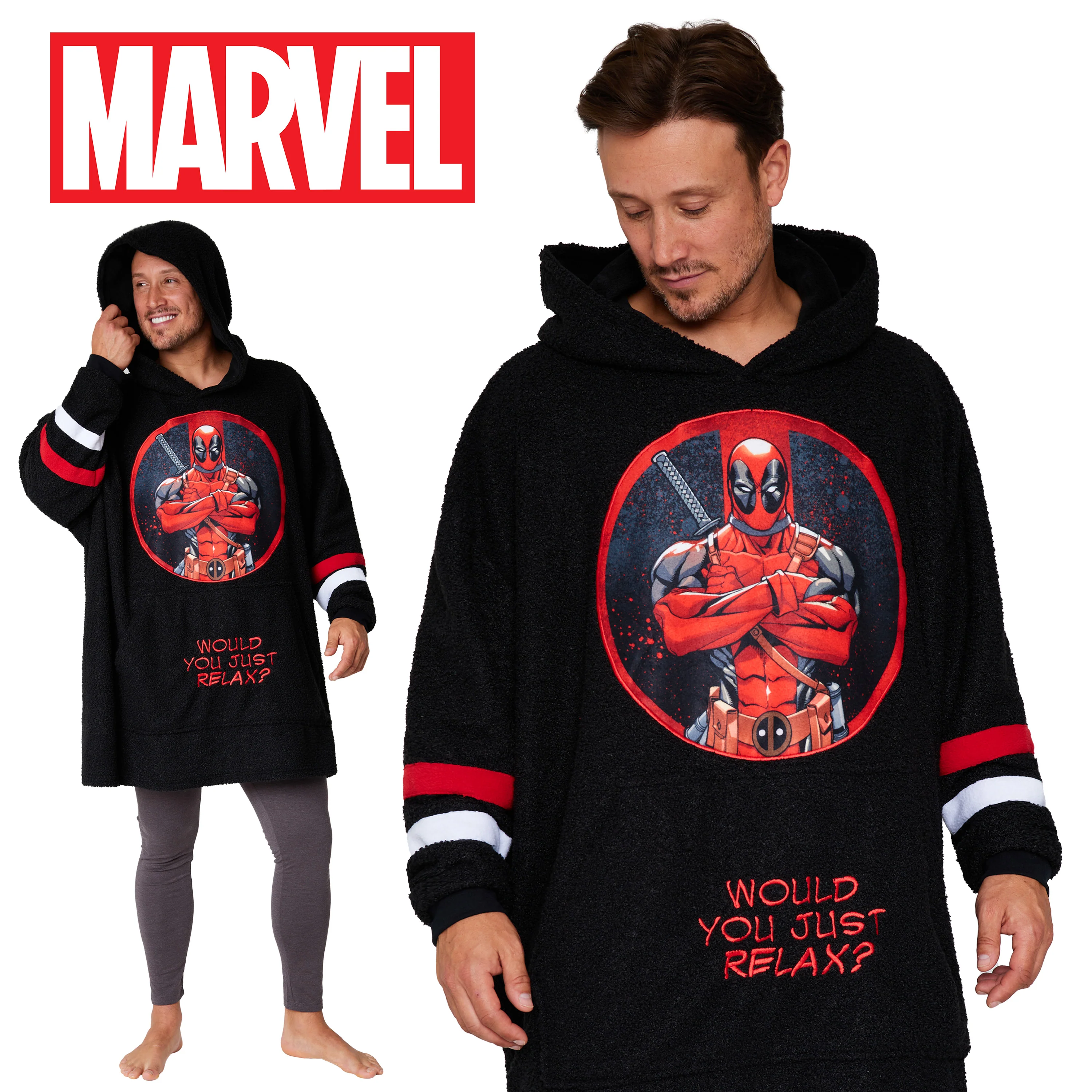 Marvel Blanket Hoodie for Men and Teenagers - Deadpool - Image 5