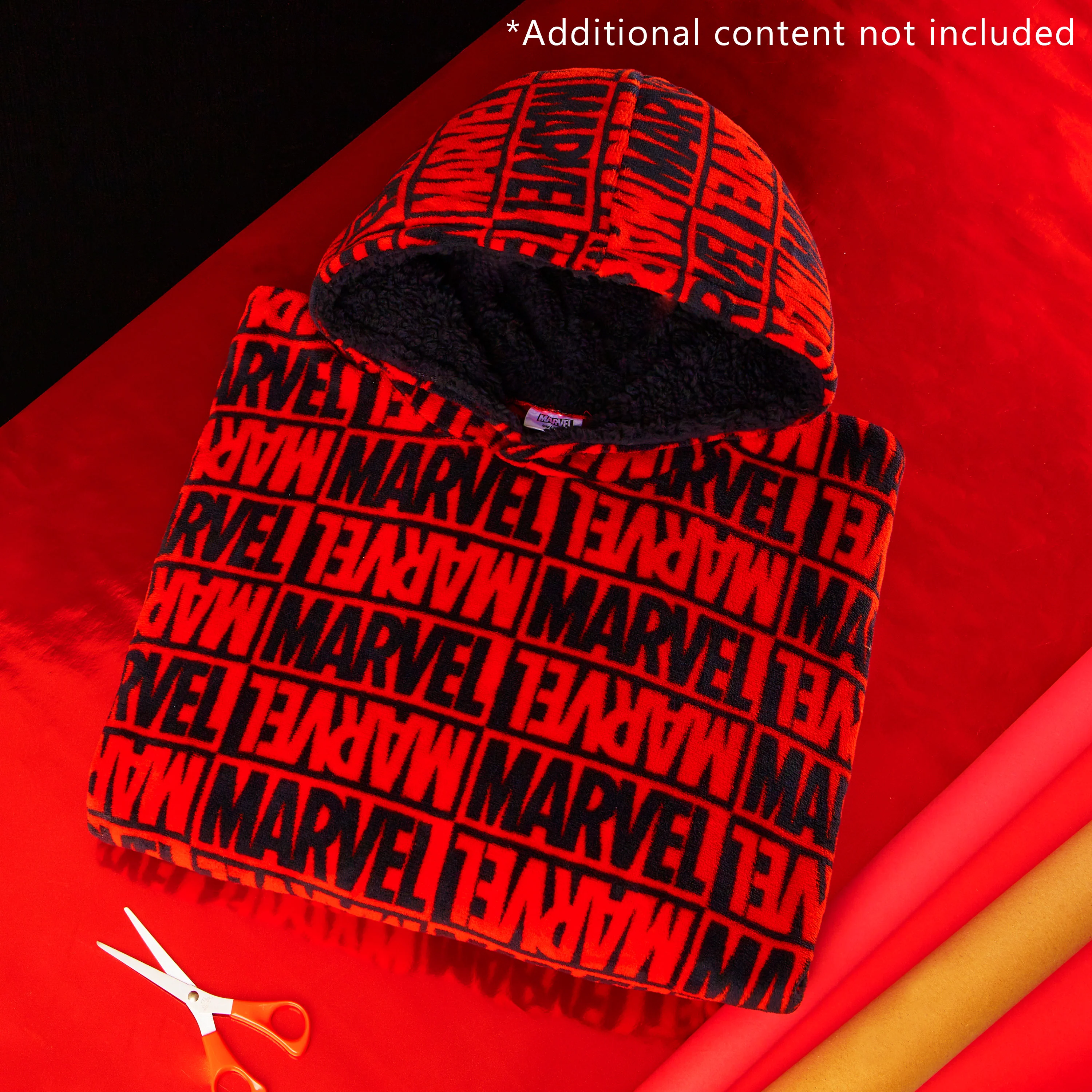 Marvel Blanket Hoodie for Men and Teenagers - Red & Black Hoodie for Men - Image 2