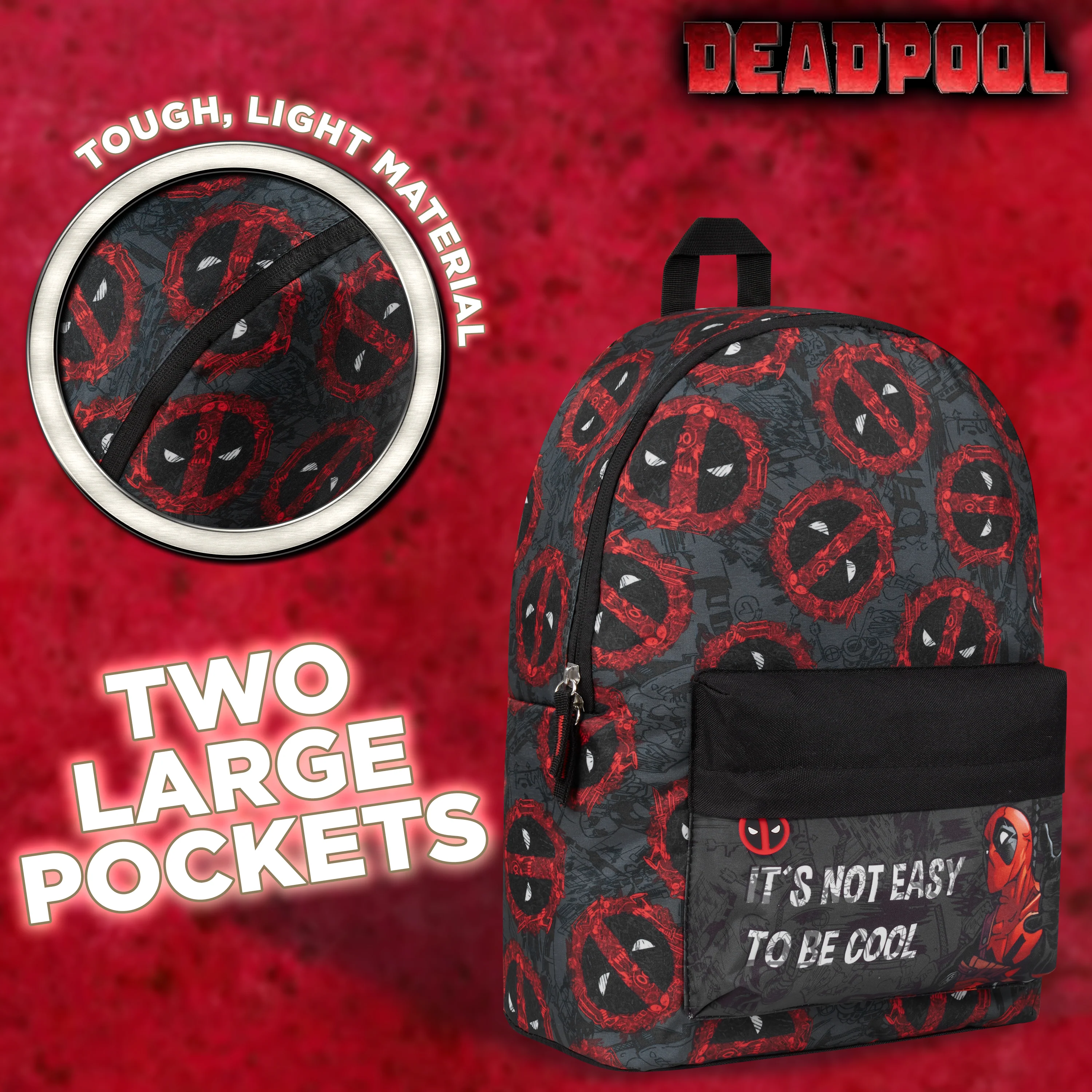 Marvel Boys Backpack Kids School Bag for Boys - DEADPOOL - Image 5