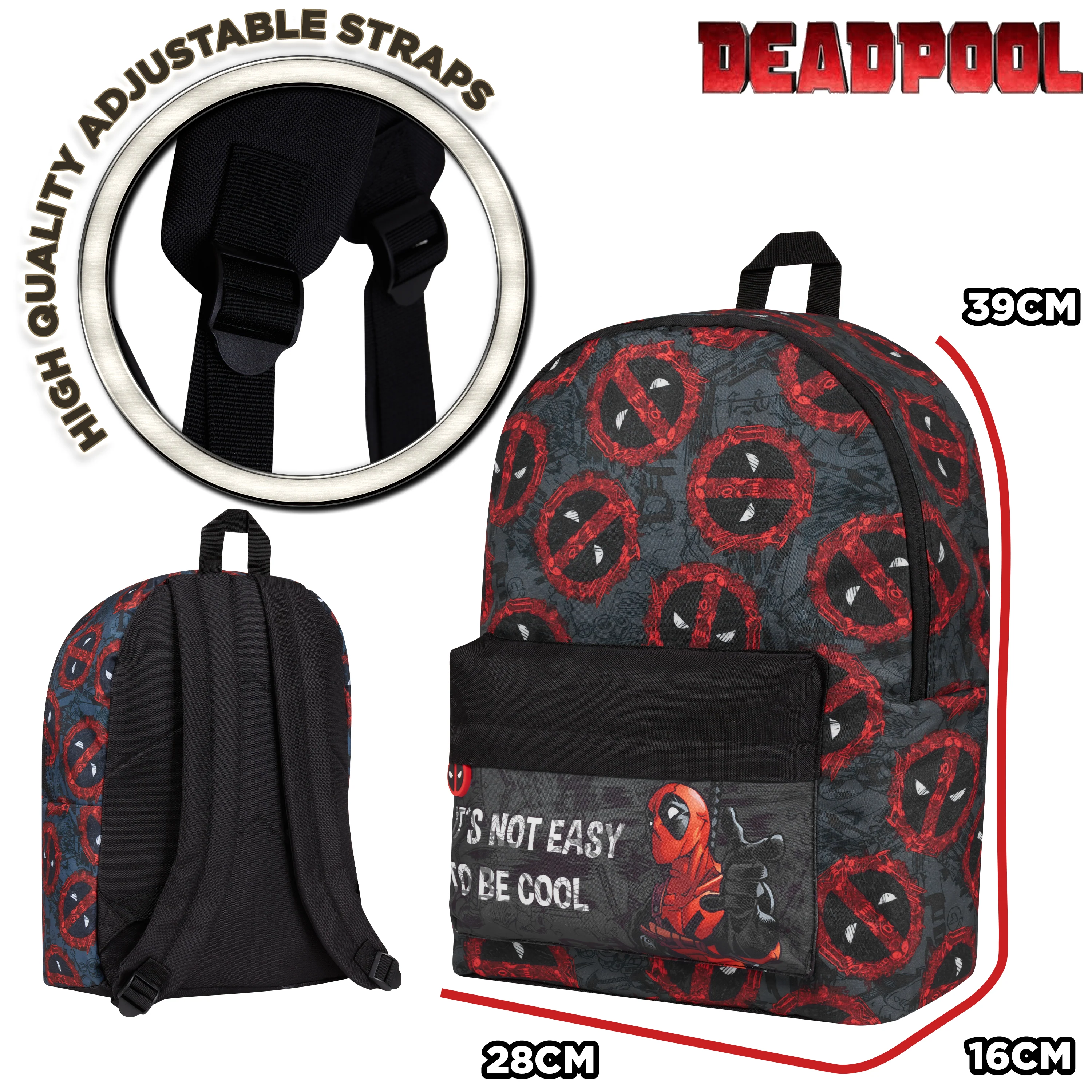 Marvel Boys Backpack Kids School Bag for Boys - DEADPOOL - Image 6