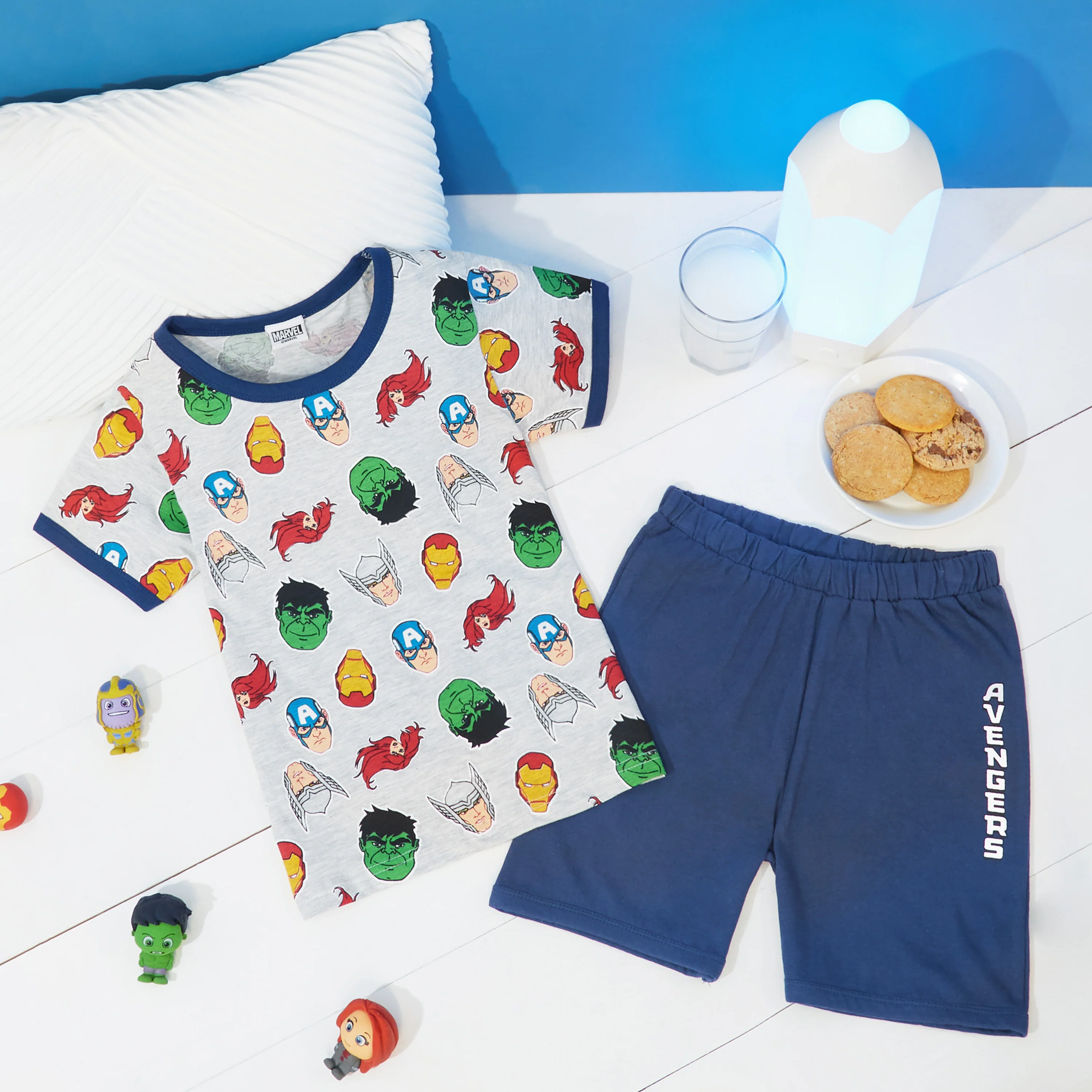 Marvel Boys Pyjamas Avengers Superhero Short PJs - Image 3