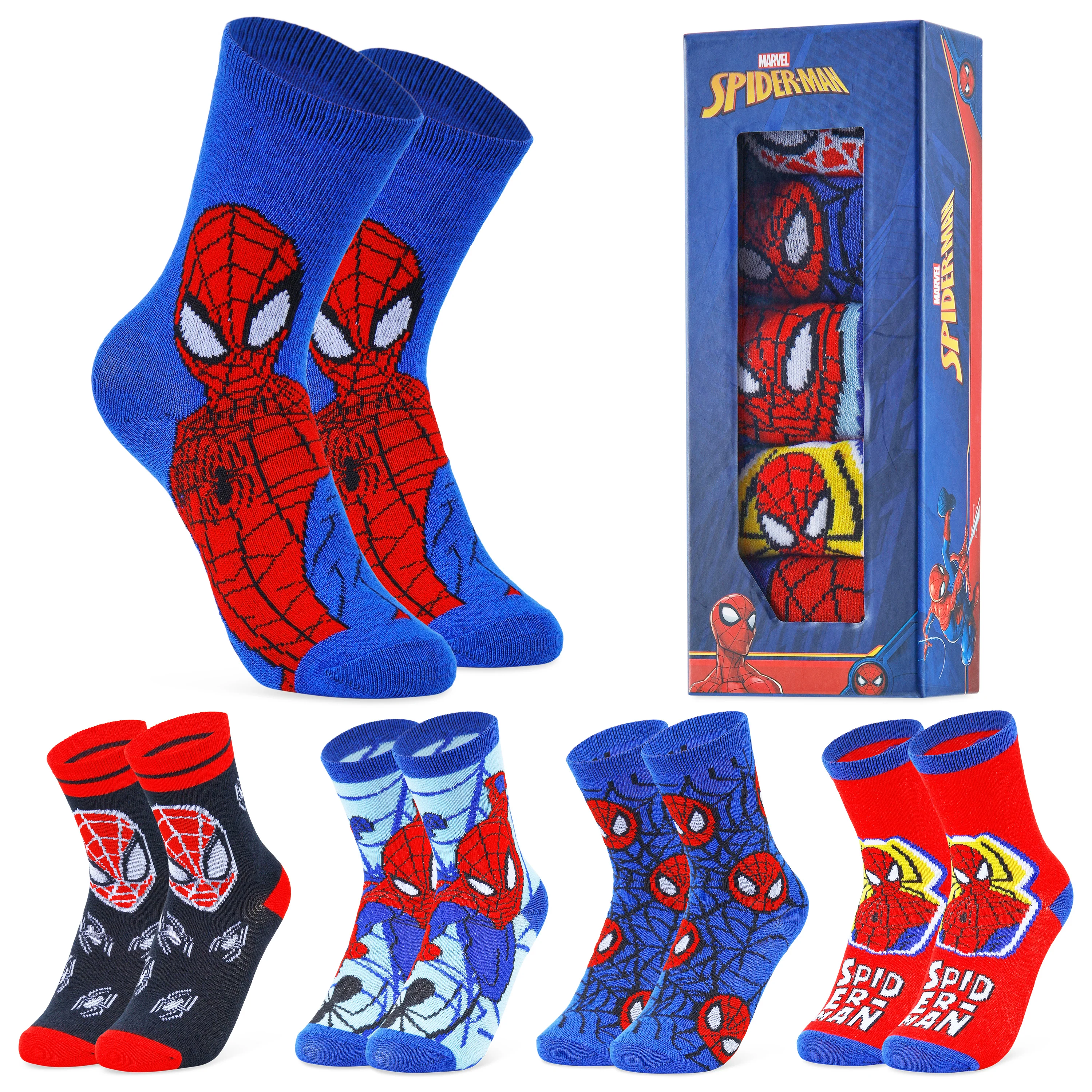 Marvel Boys Socks, Spiderman Multipack Crew Socks