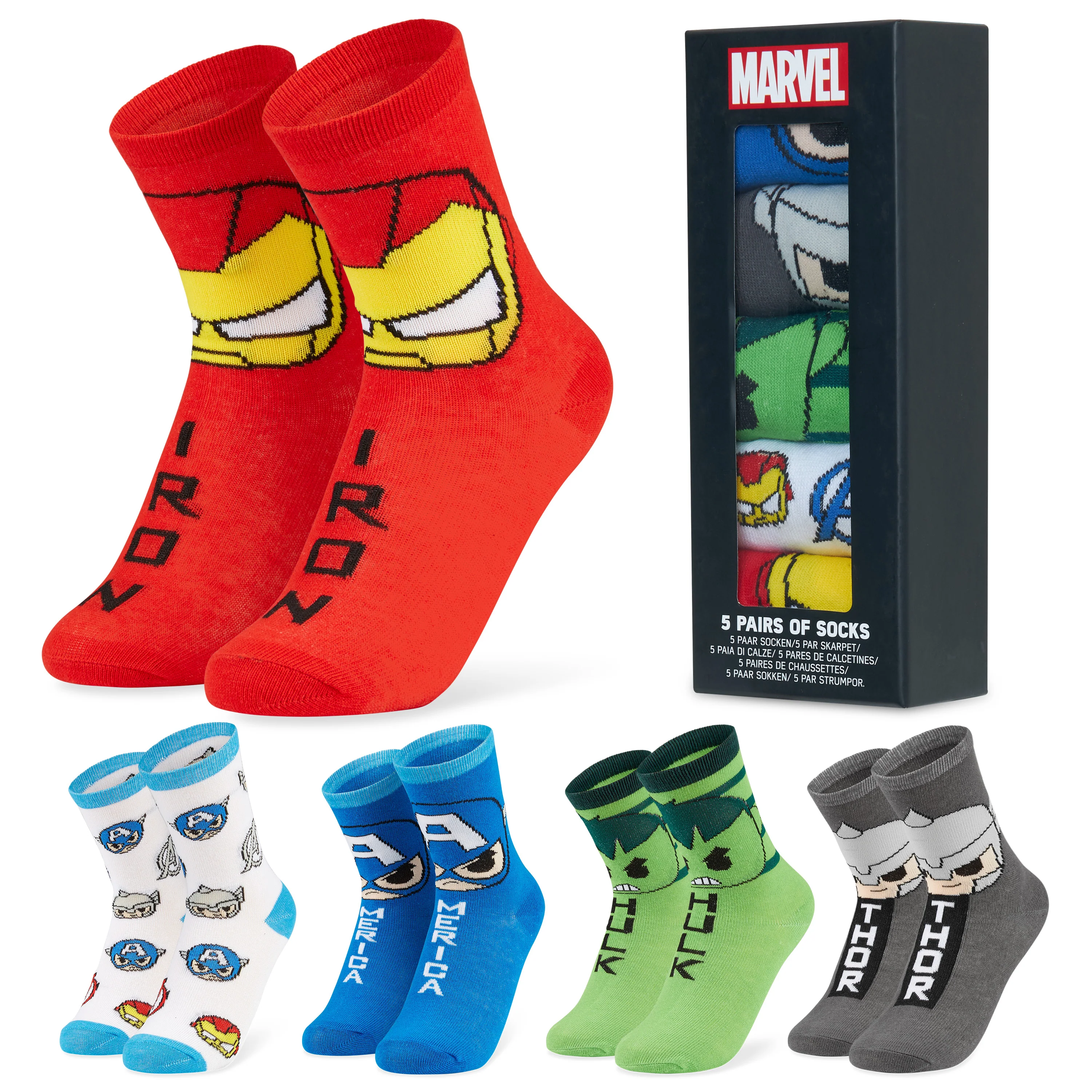 Marvel Boys Socks, Superhero Avengers Socks Multipack