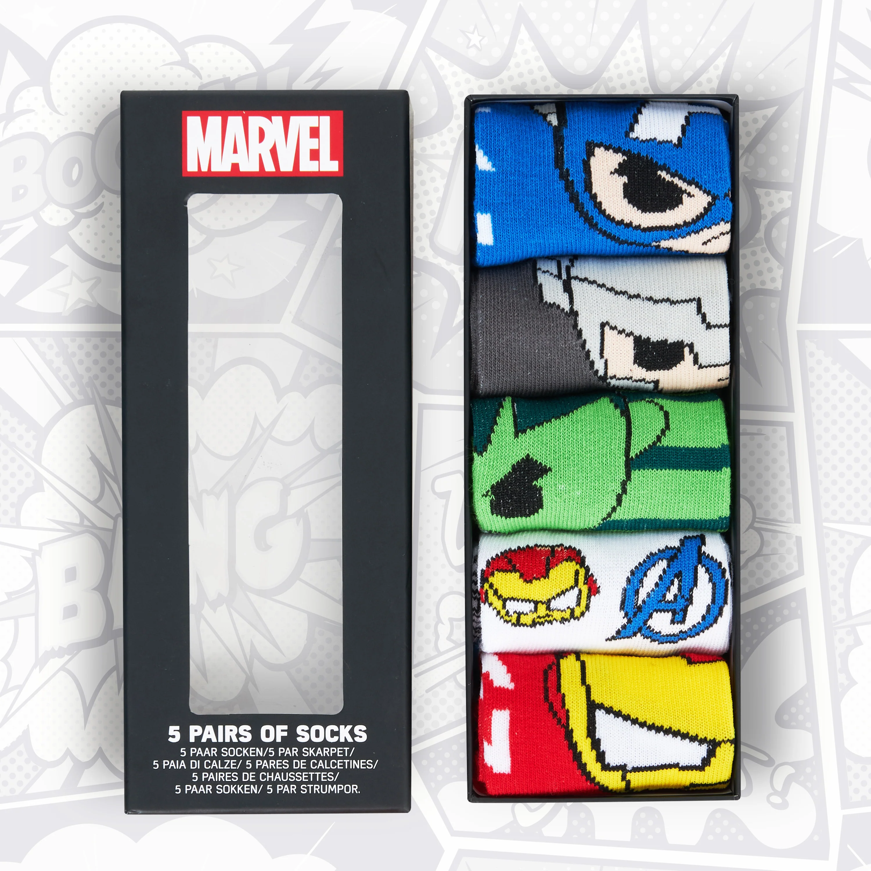 Marvel Boys Socks, Superhero Avengers Socks Multipack - Image 2