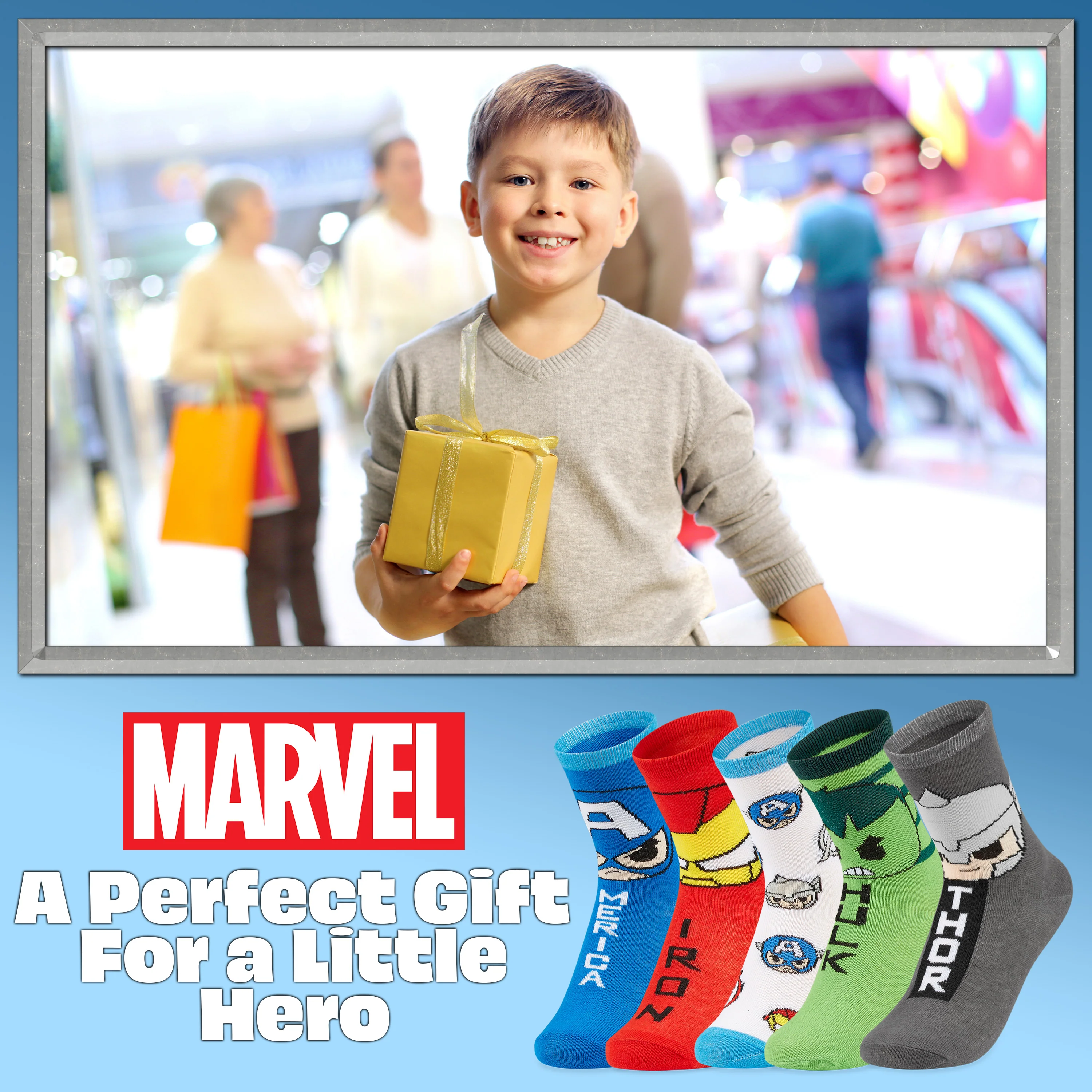 Marvel Boys Socks, Superhero Avengers Socks Multipack - Image 3