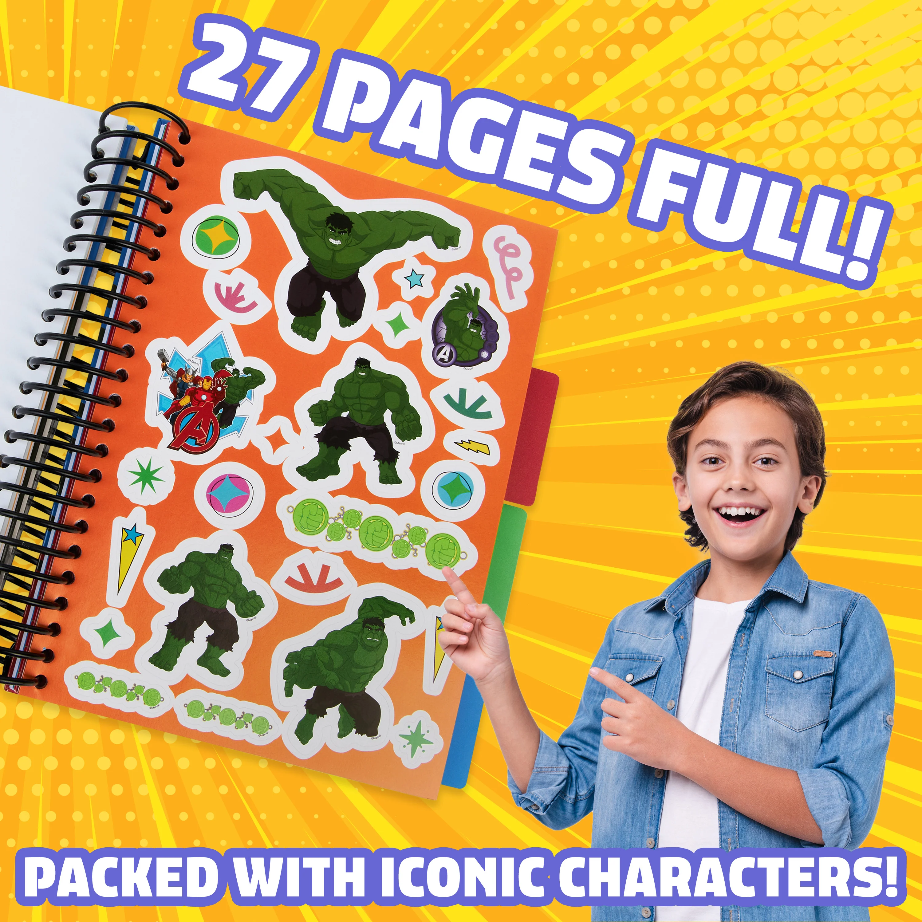 Marvel Boys Sticker Book with Over 1000 Spiderman Stickers - Multi Avengers - Image 4