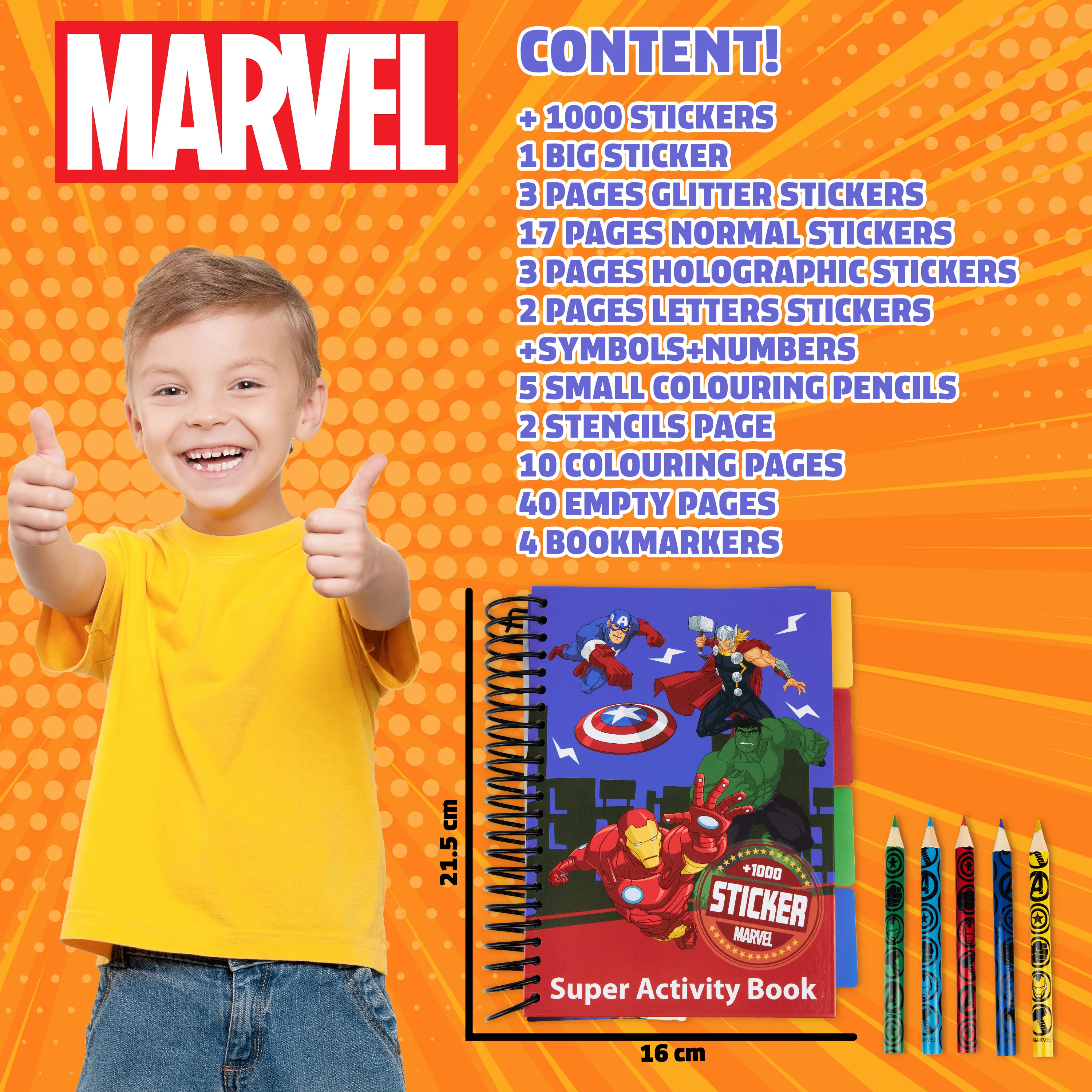 Marvel Boys Sticker Book with Over 1000 Spiderman Stickers - Multi Avengers - Image 6