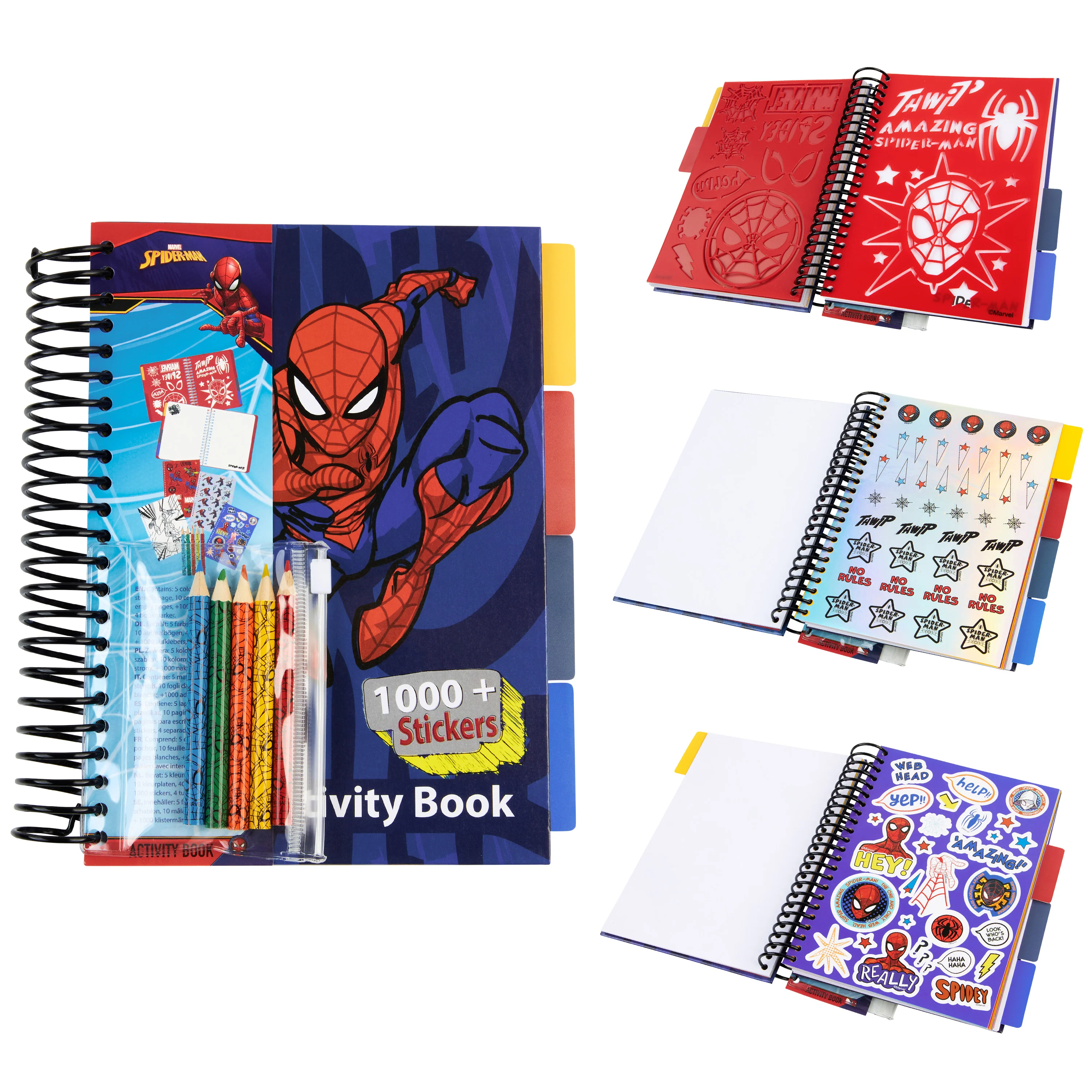 Marvel Boys Sticker Book with Over 1000 Spiderman Stickers - Spiderman