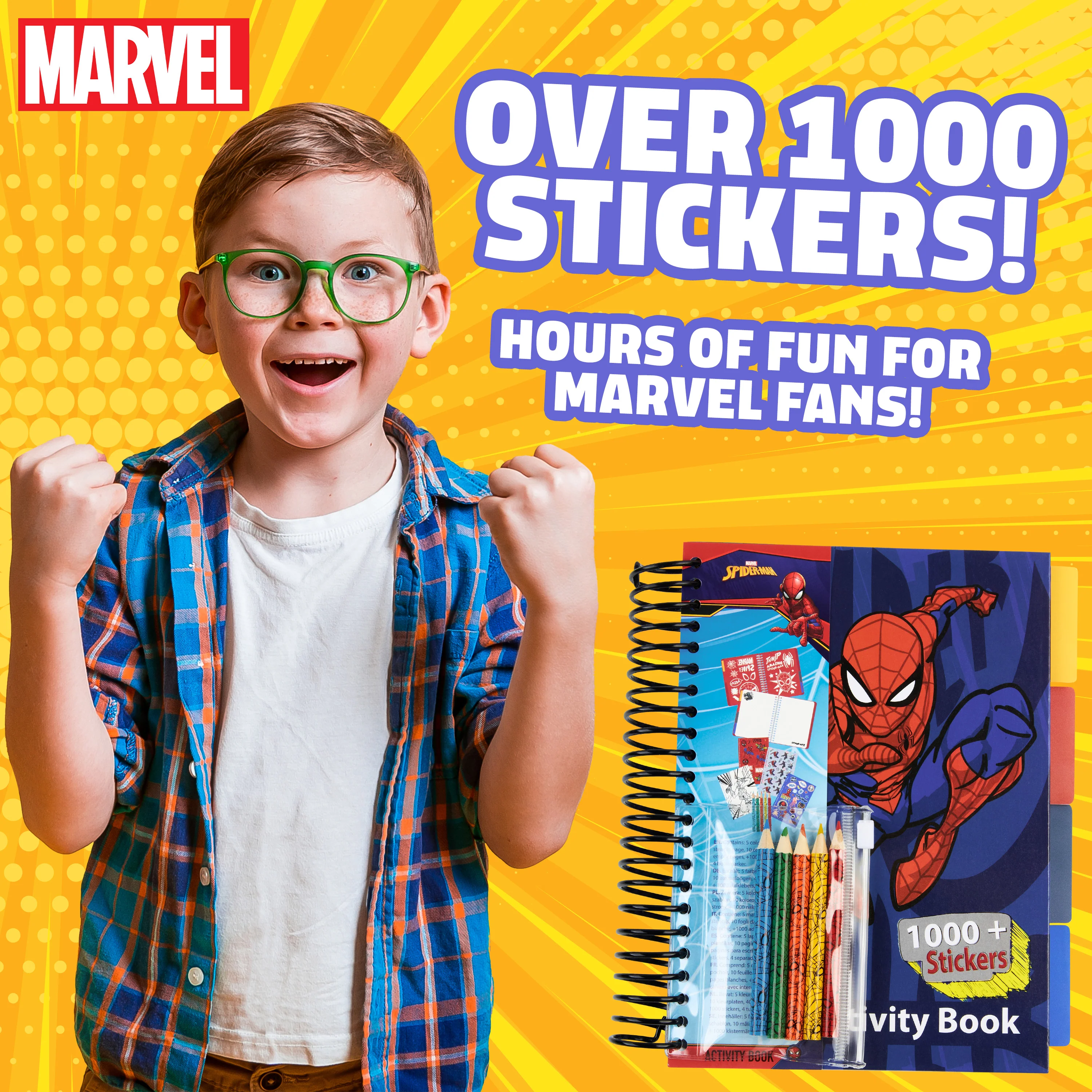 Marvel Boys Sticker Book with Over 1000 Spiderman Stickers - Spiderman - Image 3