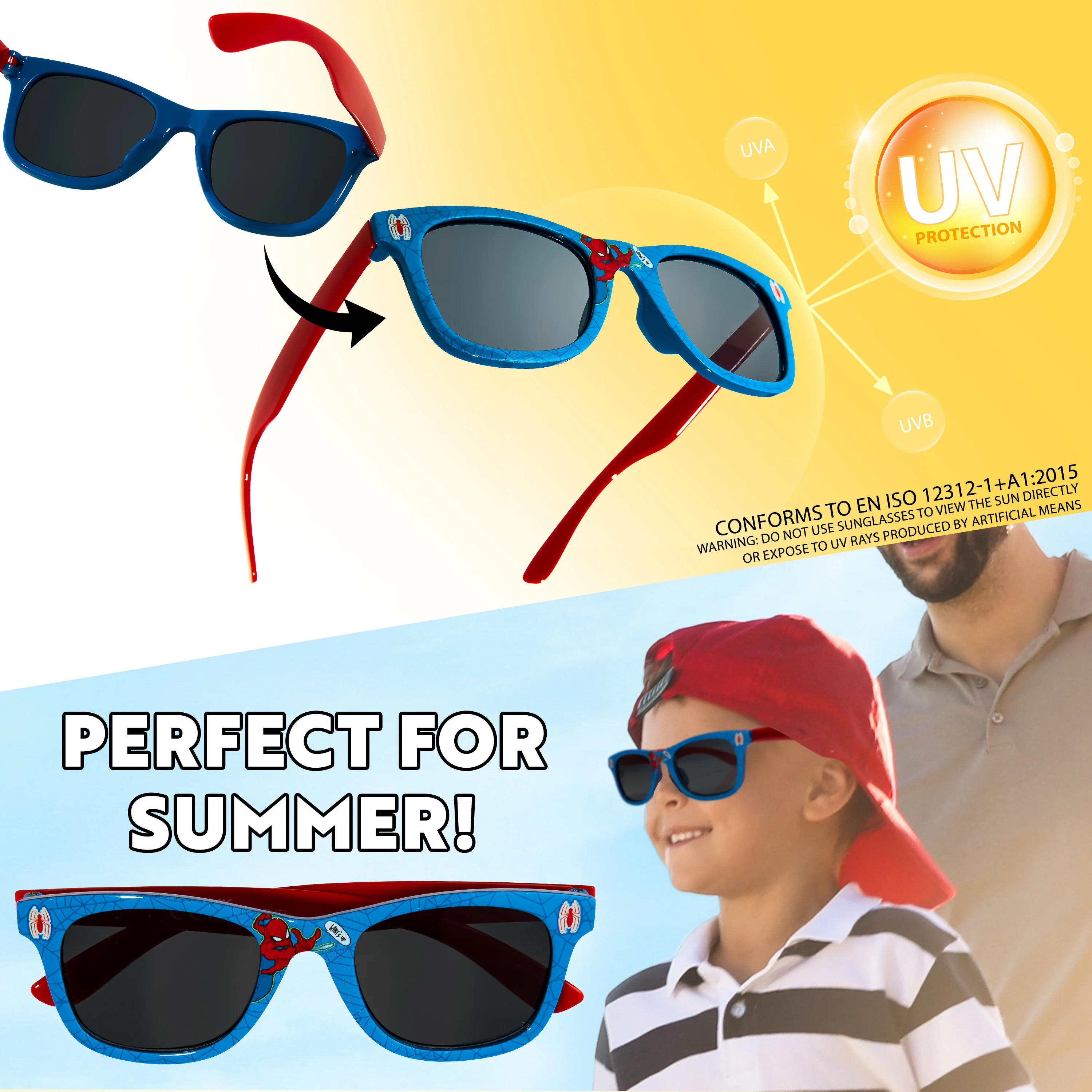 Marvel Boys UV Protection Sunglasses and Trifold Wallet Set - Spiderman - Image 3