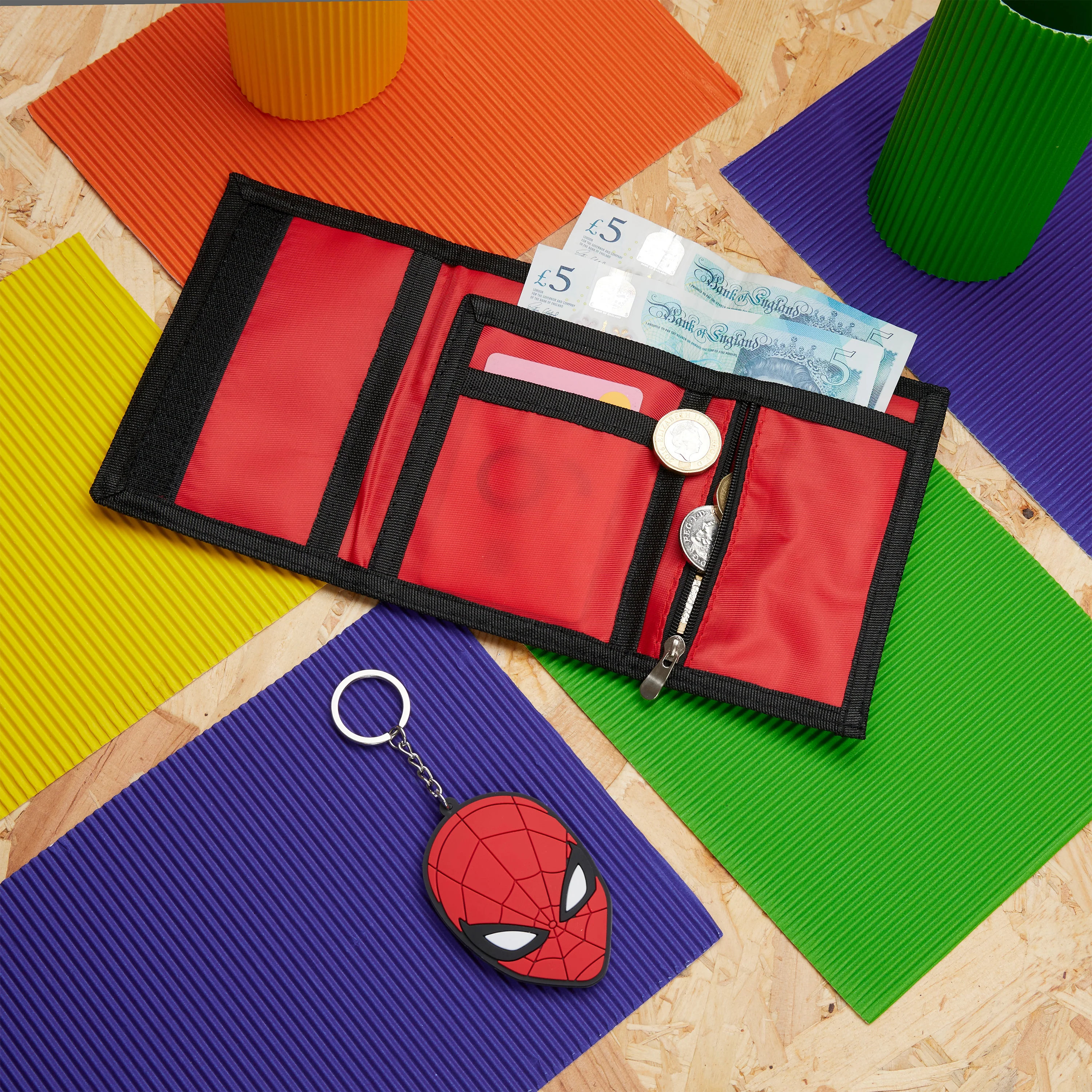 Marvel Boys Wallet and Keyring Gift Set - Red Spiderman - Image 2