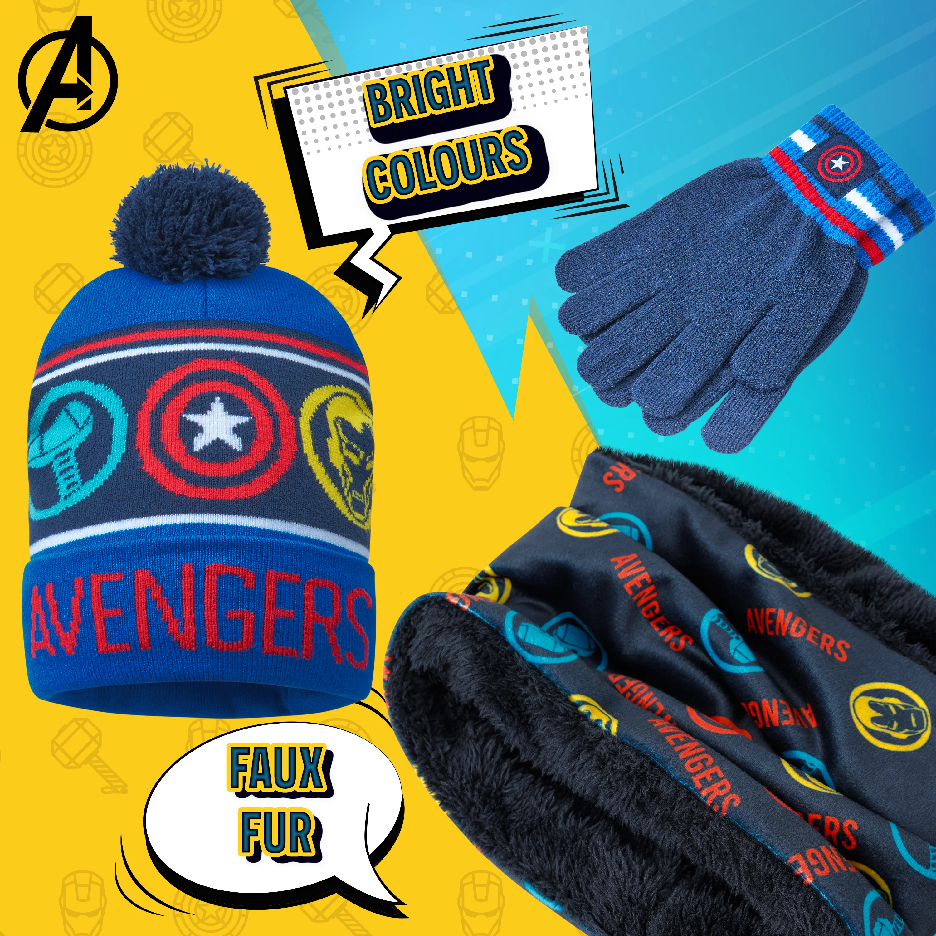 Marvel Boys Winter Accessories Set, Cosy for School Travel - Gifts for Boys - Image 2
