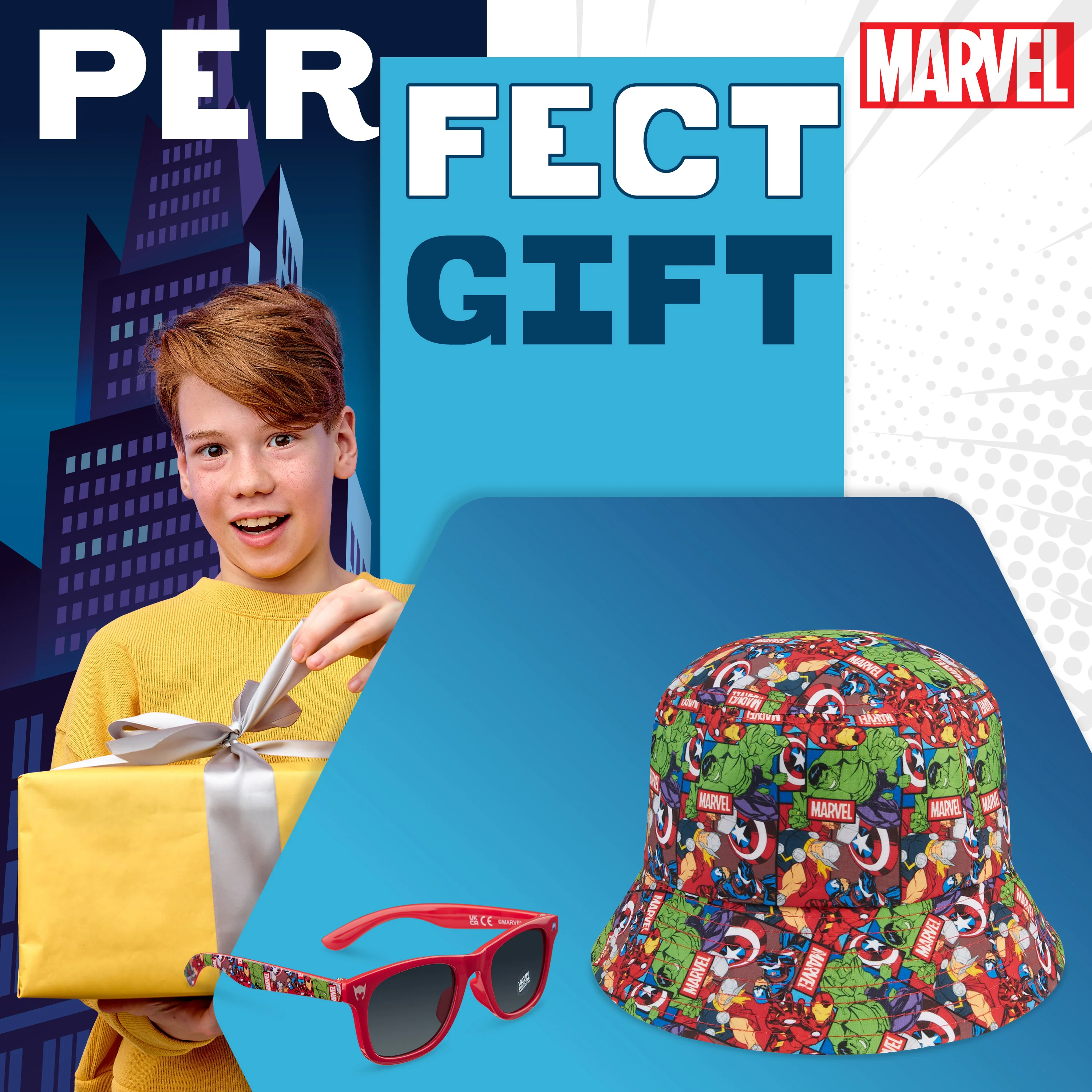 Marvel Bucket Hat and Kids Sunglasses Set for Boys - Image 3