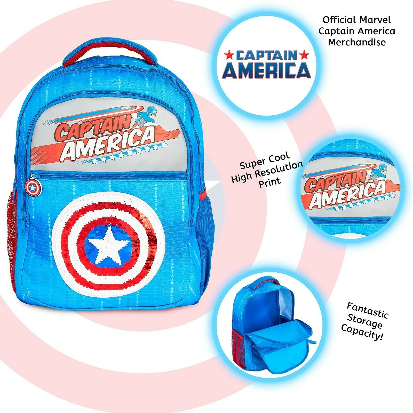 Marvel Backpack - Kids Backpack with Captain America - Image 3